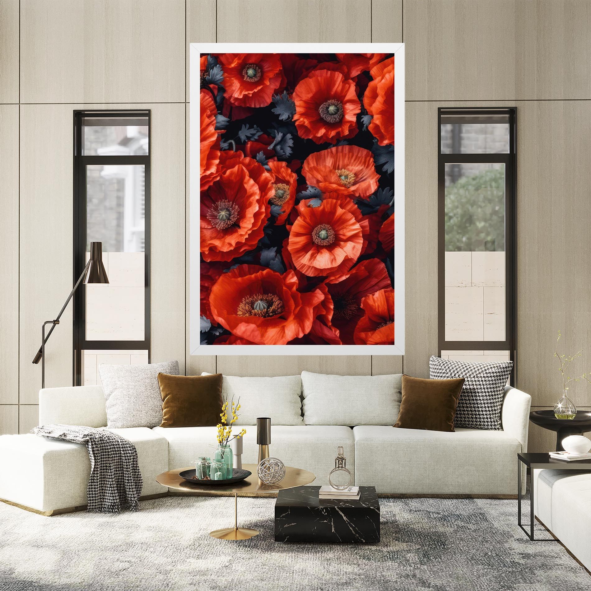 Black Red Poppies mockup 2