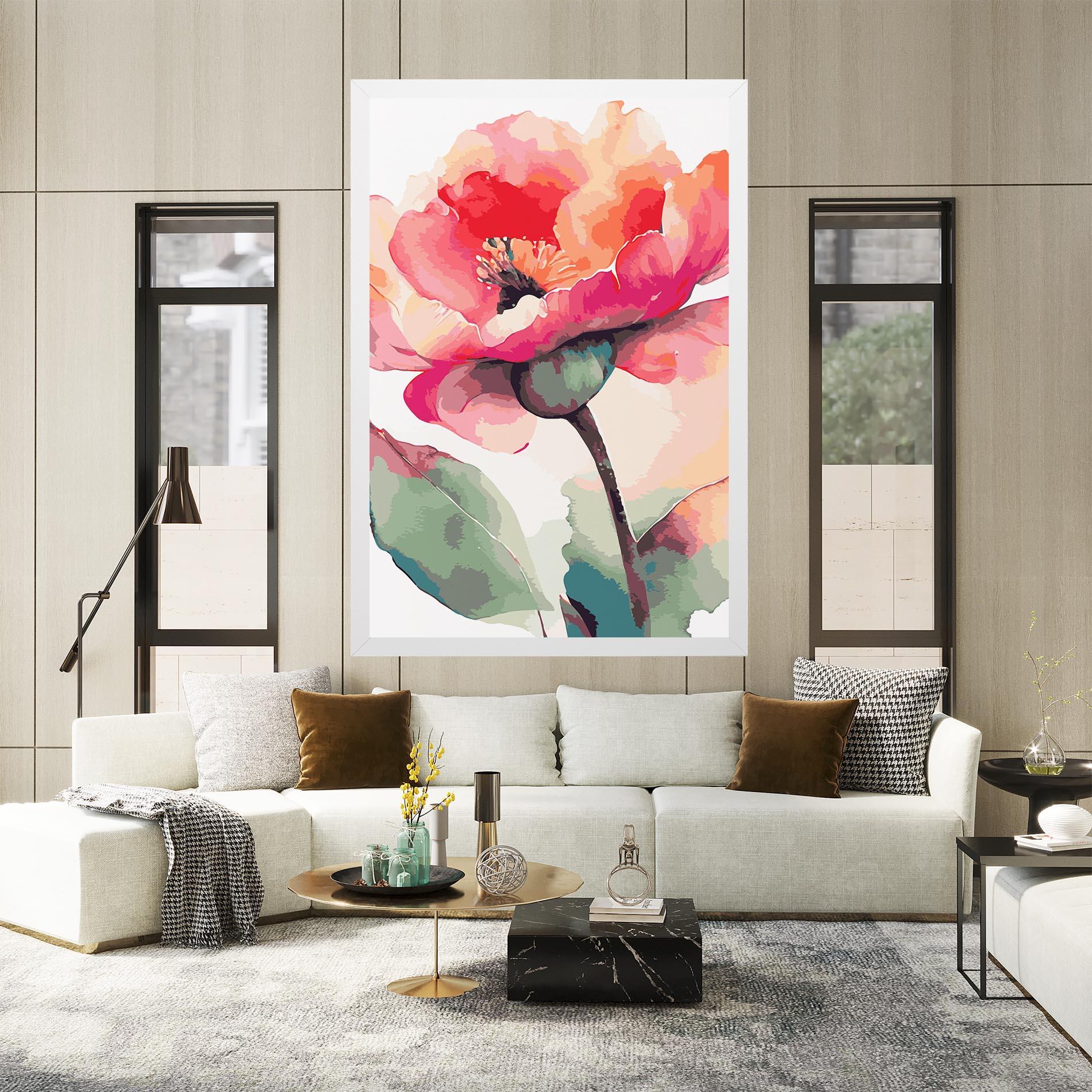 Vászonkép Pastel Poppy mockup 2