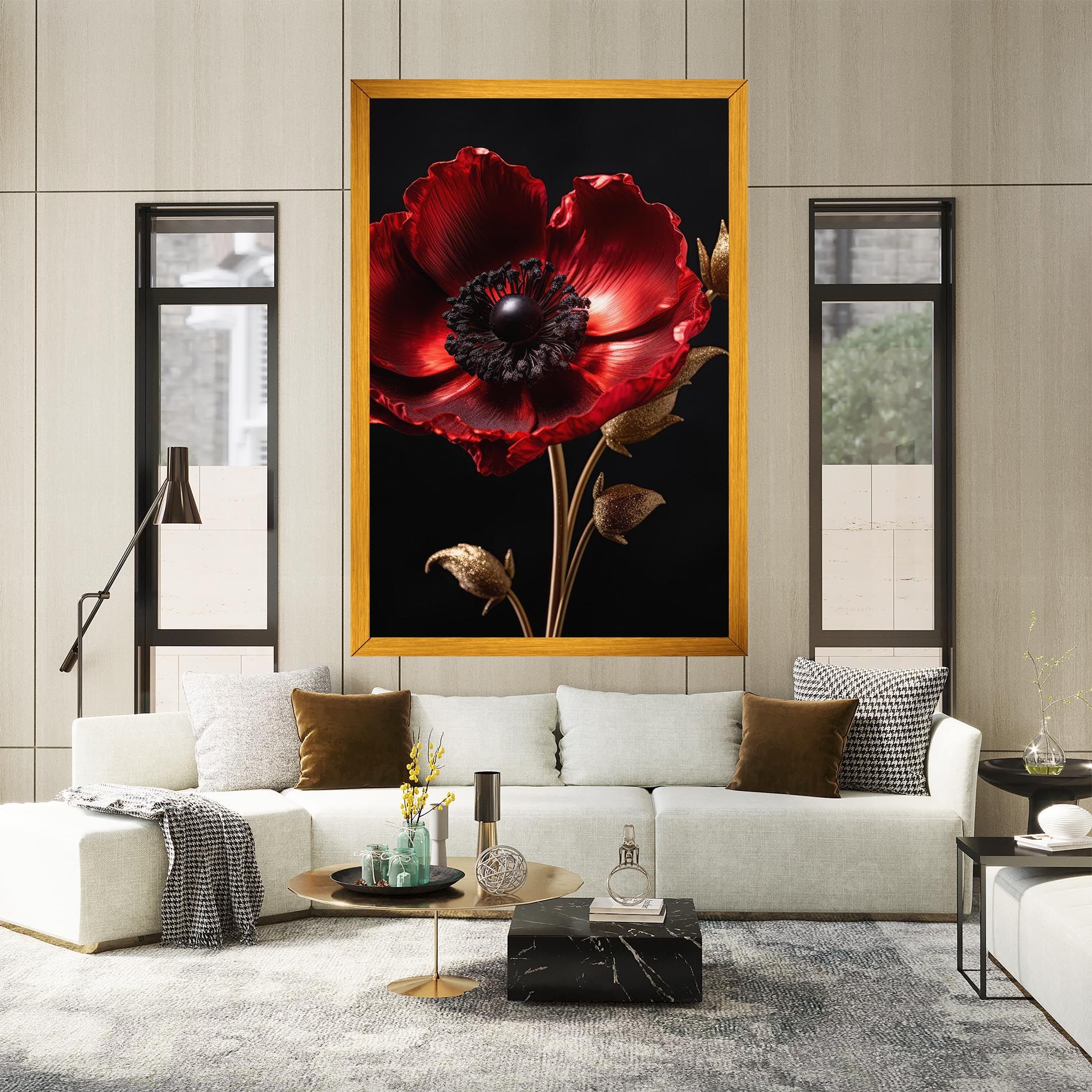 Dark Red Poppy mockup 2