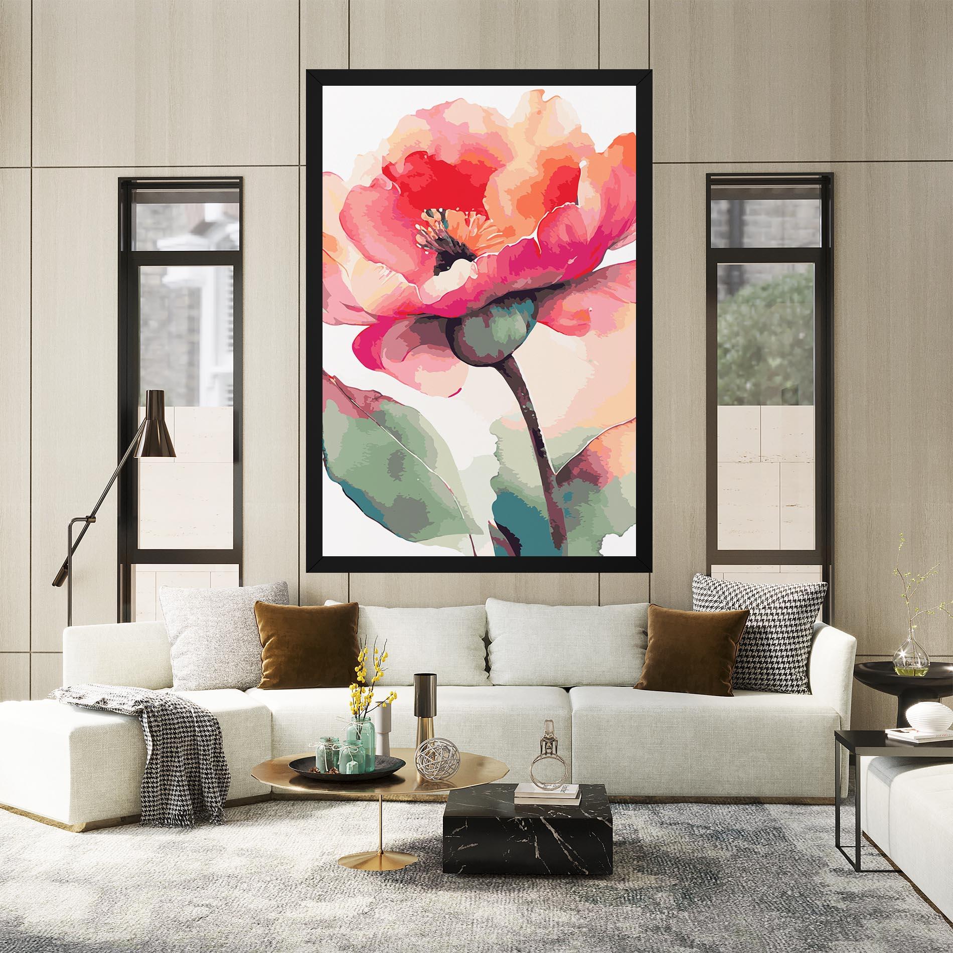 Vászonkép Pastel Poppy mockup 2