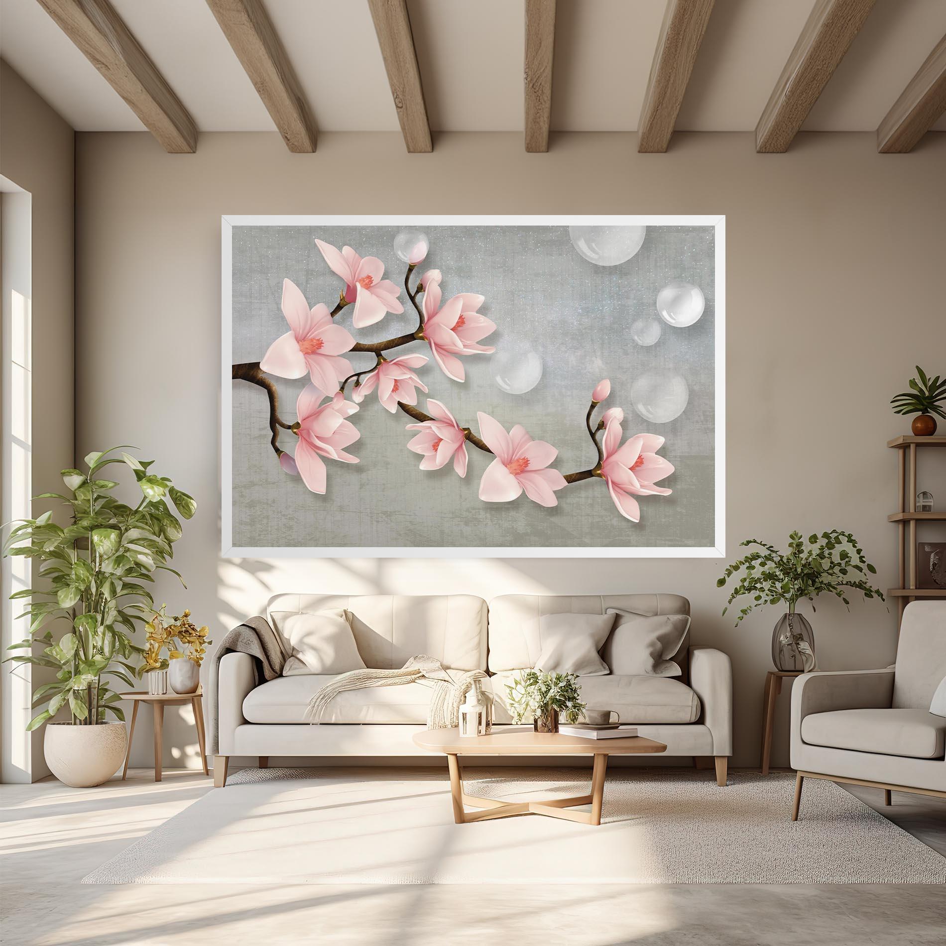 Vászonkép Pink Magnolia mockup 6