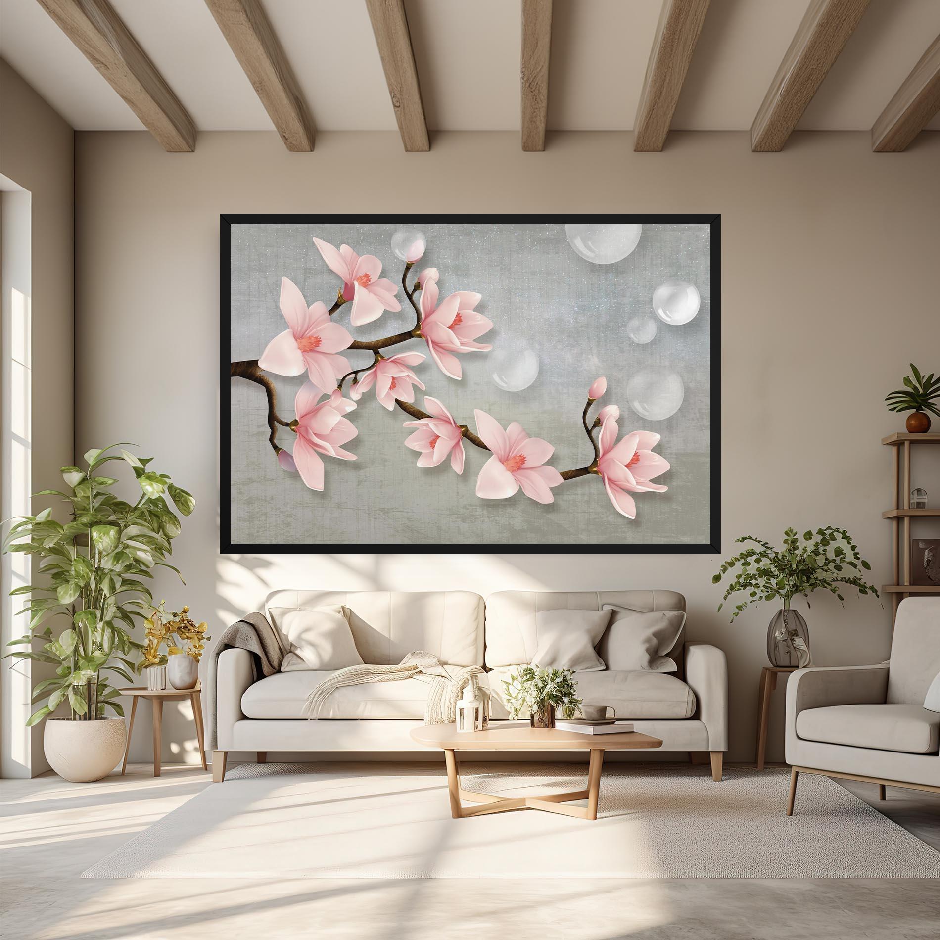 Vászonkép Pink Magnolia mockup 6