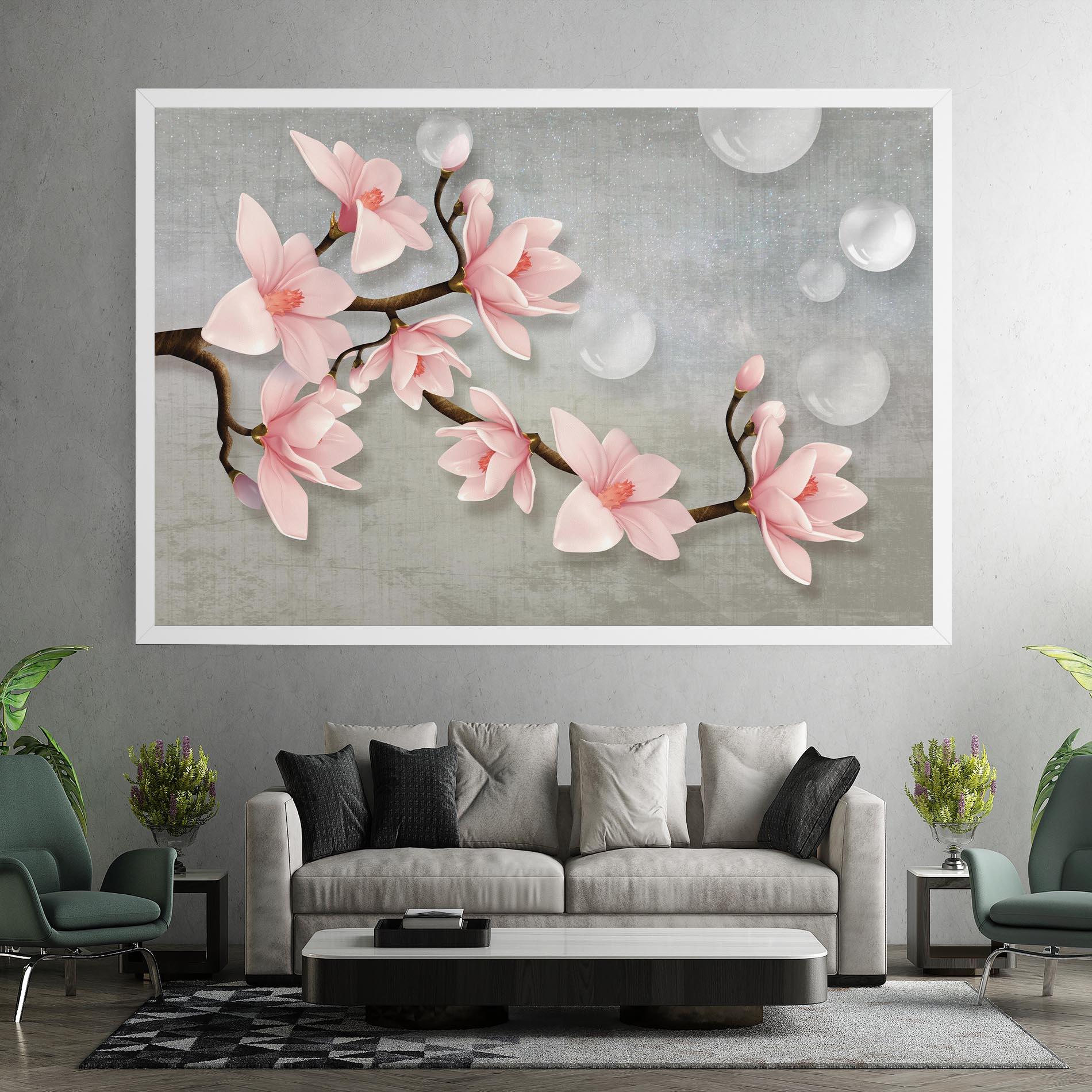 Vászonkép Pink Magnolia mockup 7