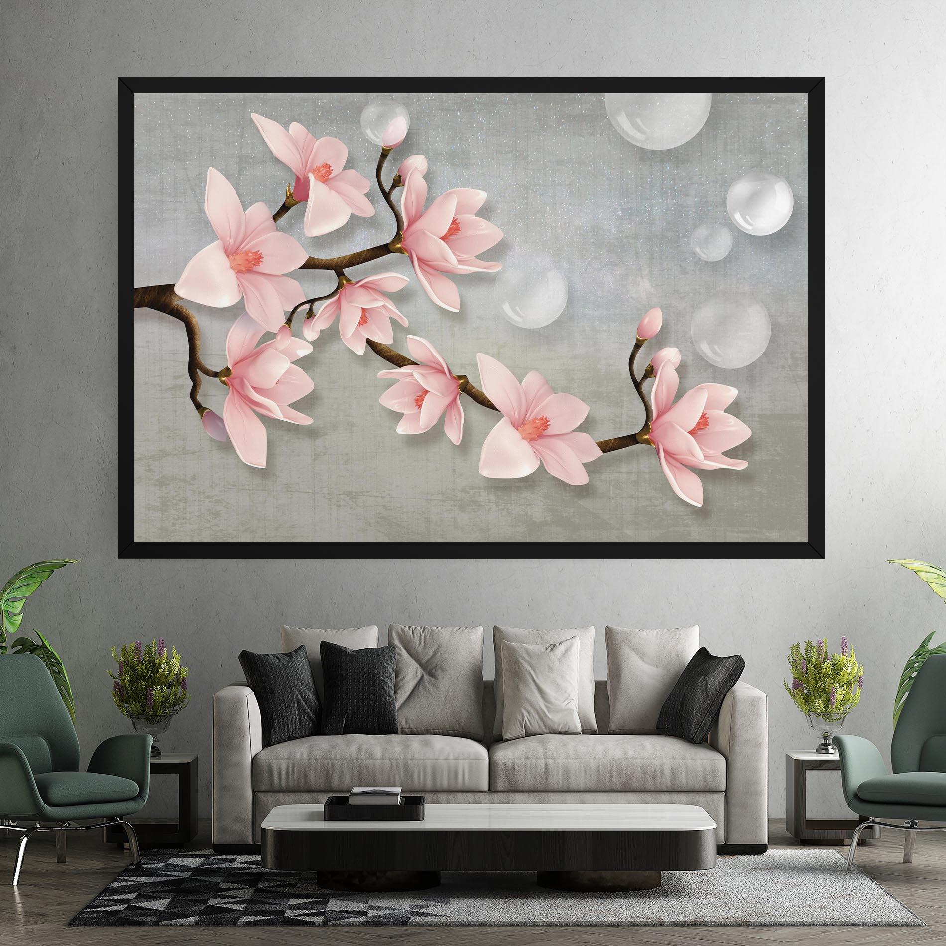 Vászonkép Pink Magnolia mockup 7