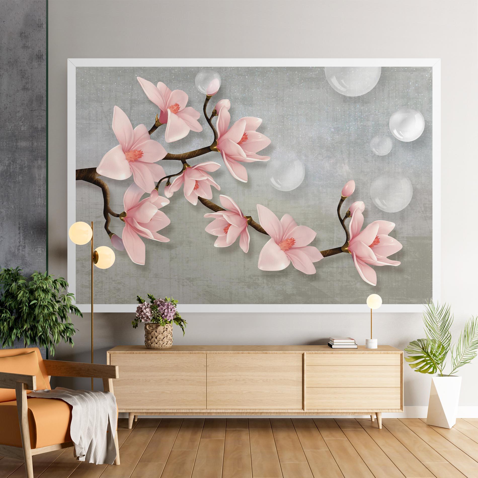 Vászonkép Pink Magnolia mockup 9
