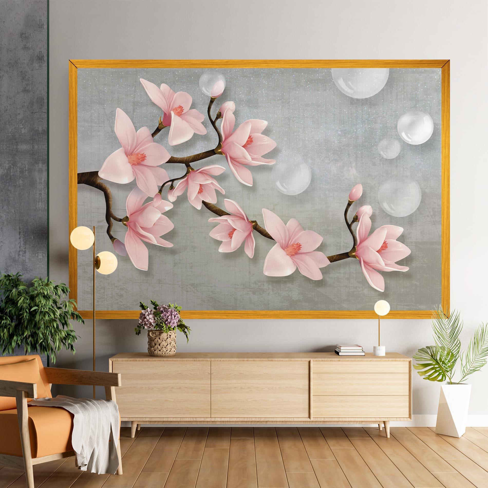 Vászonkép Pink Magnolia mockup 9