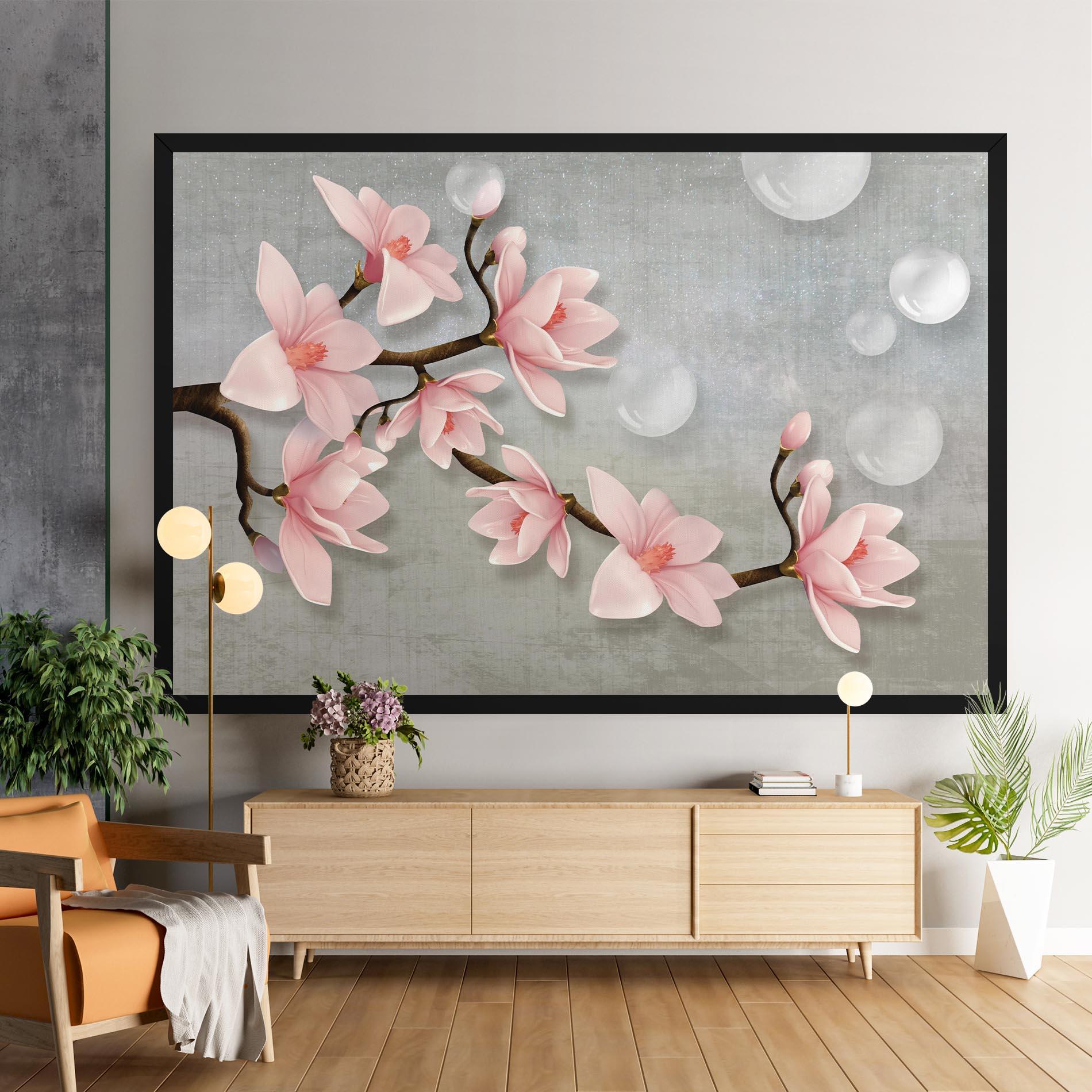 Vászonkép Pink Magnolia mockup 9