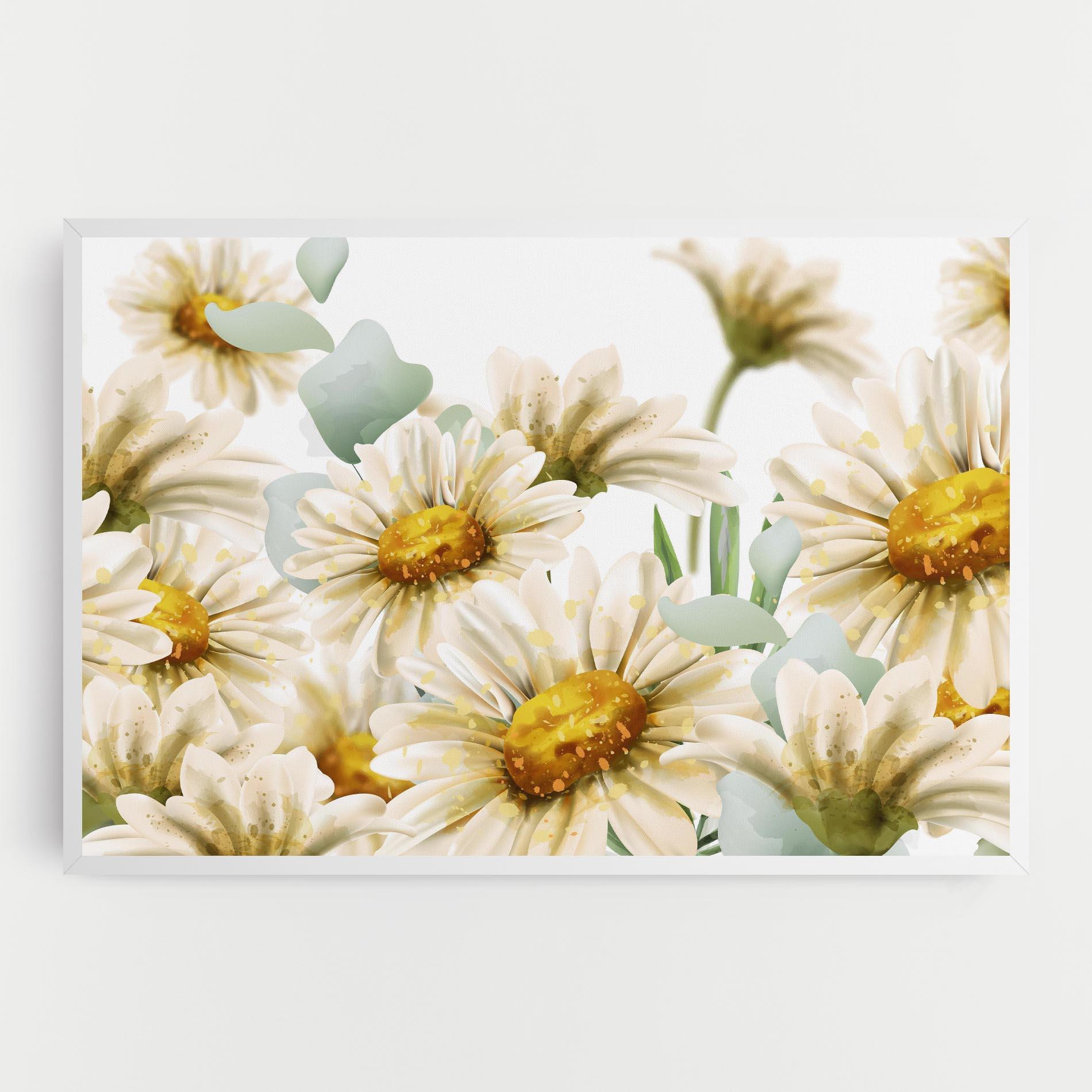 Vászonkép Beautiful Daisy Art mockup 0