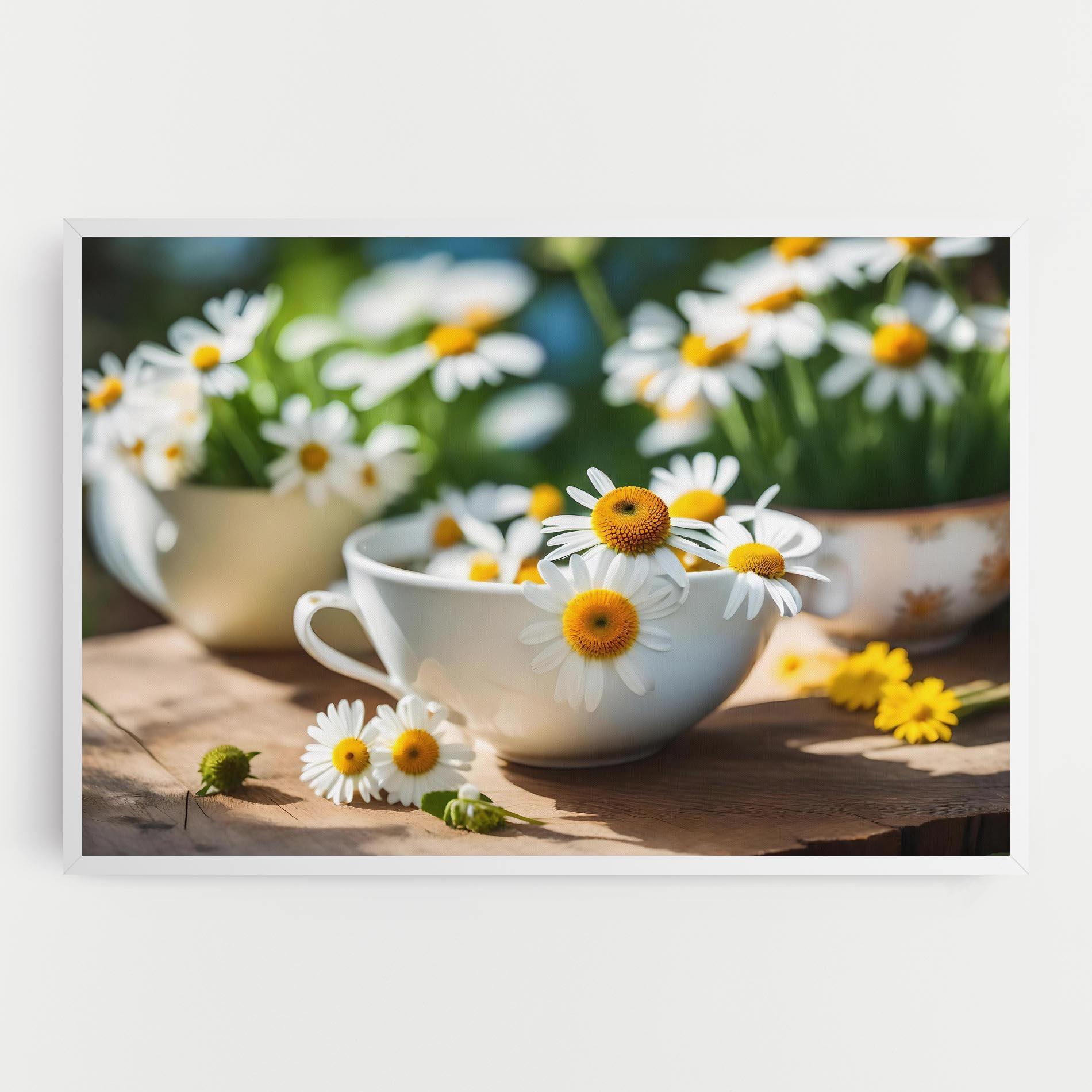Vászonkép Daisies In A Cup mockup 0