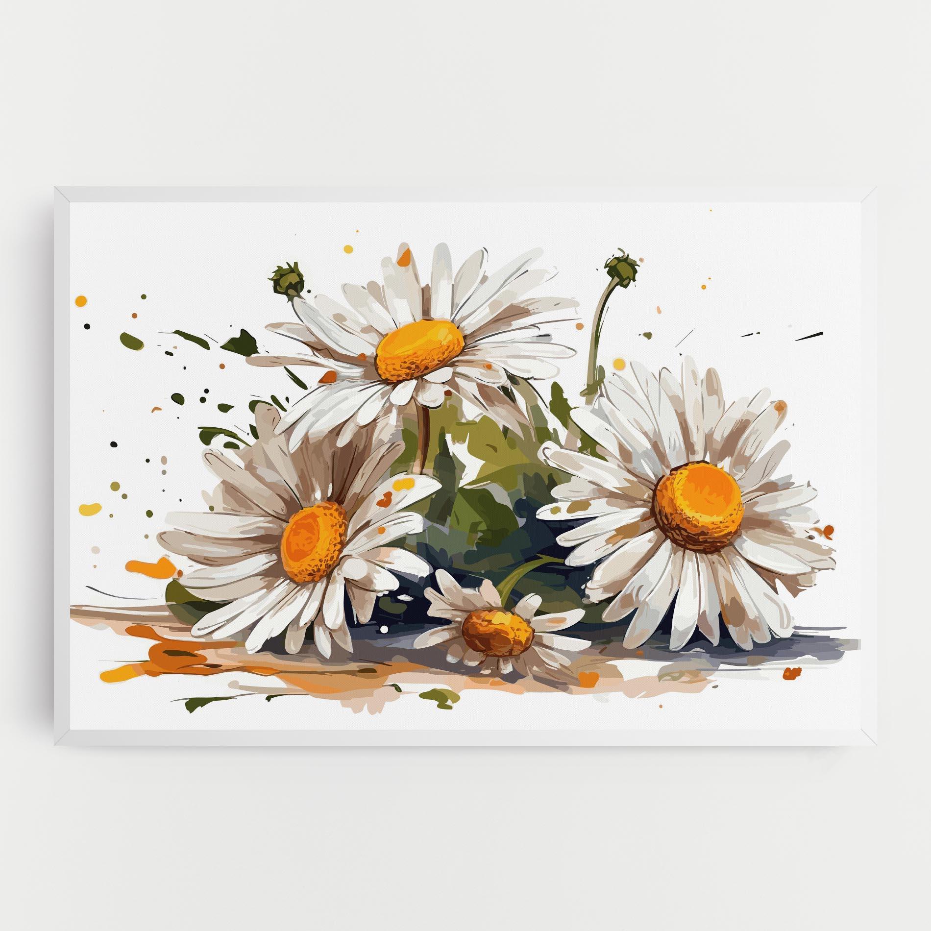 Vászonkép White Beautiful Daisy mockup 0