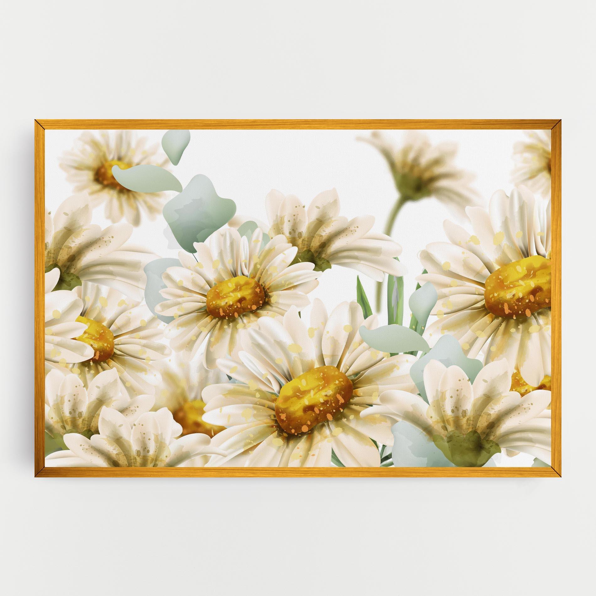 Vászonkép Beautiful Daisy Art mockup 0