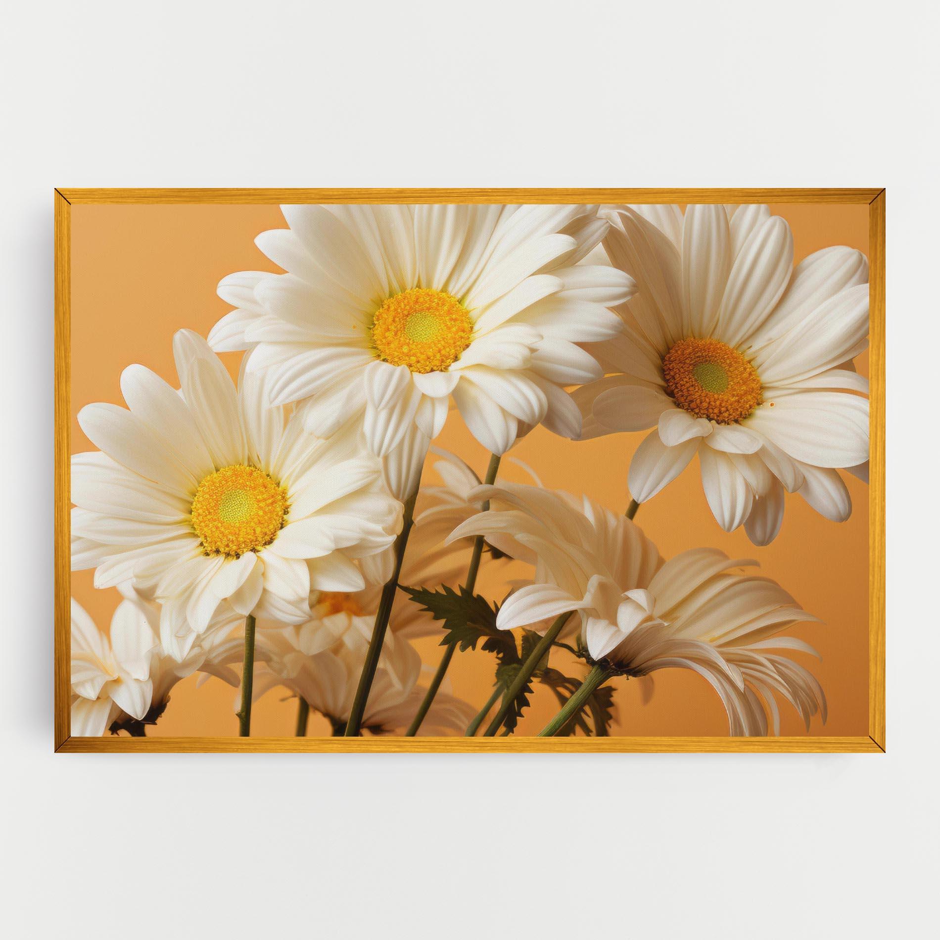 Vászonkép Daisy On Orange mockup 0