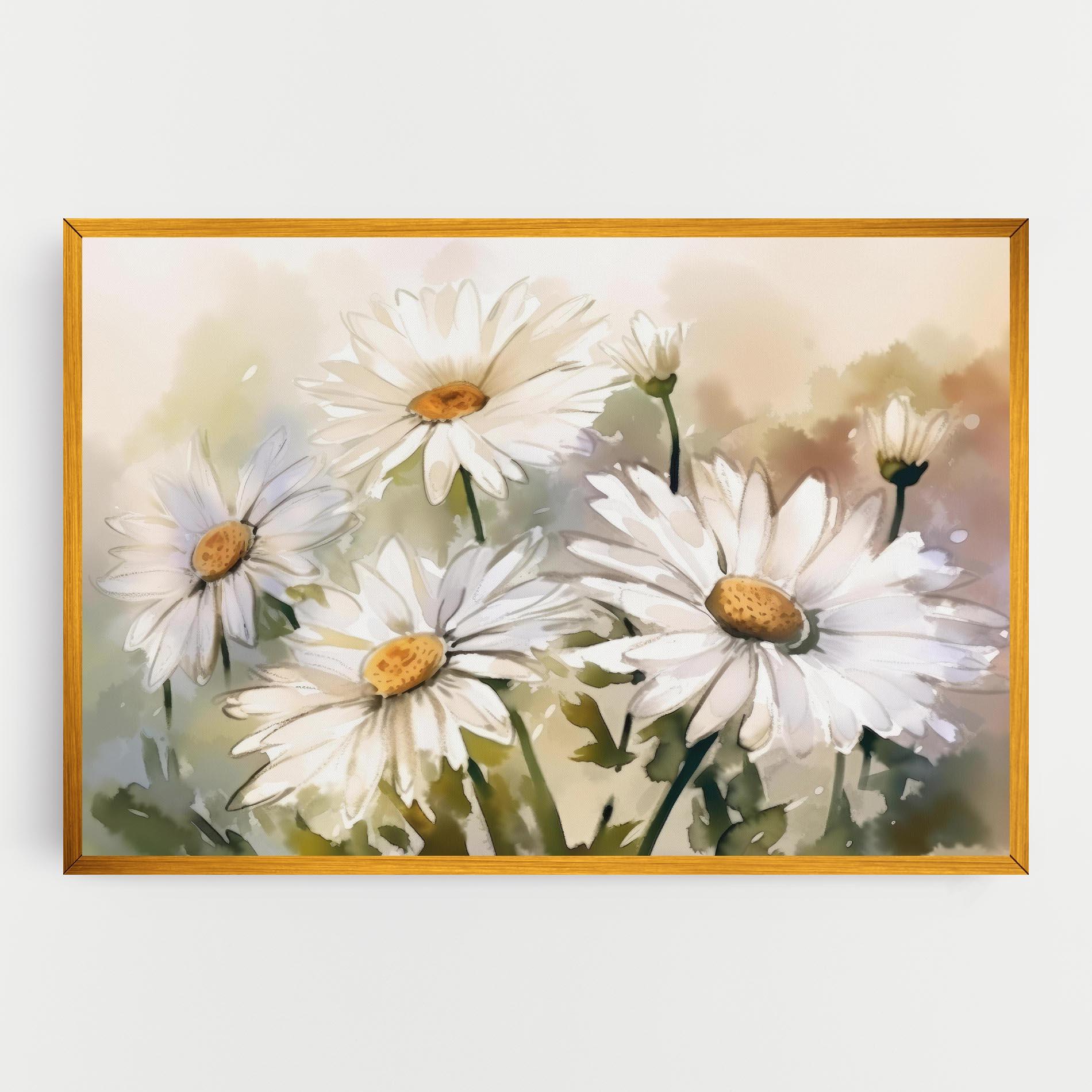 Vászonkép Daisy Painting mockup 0