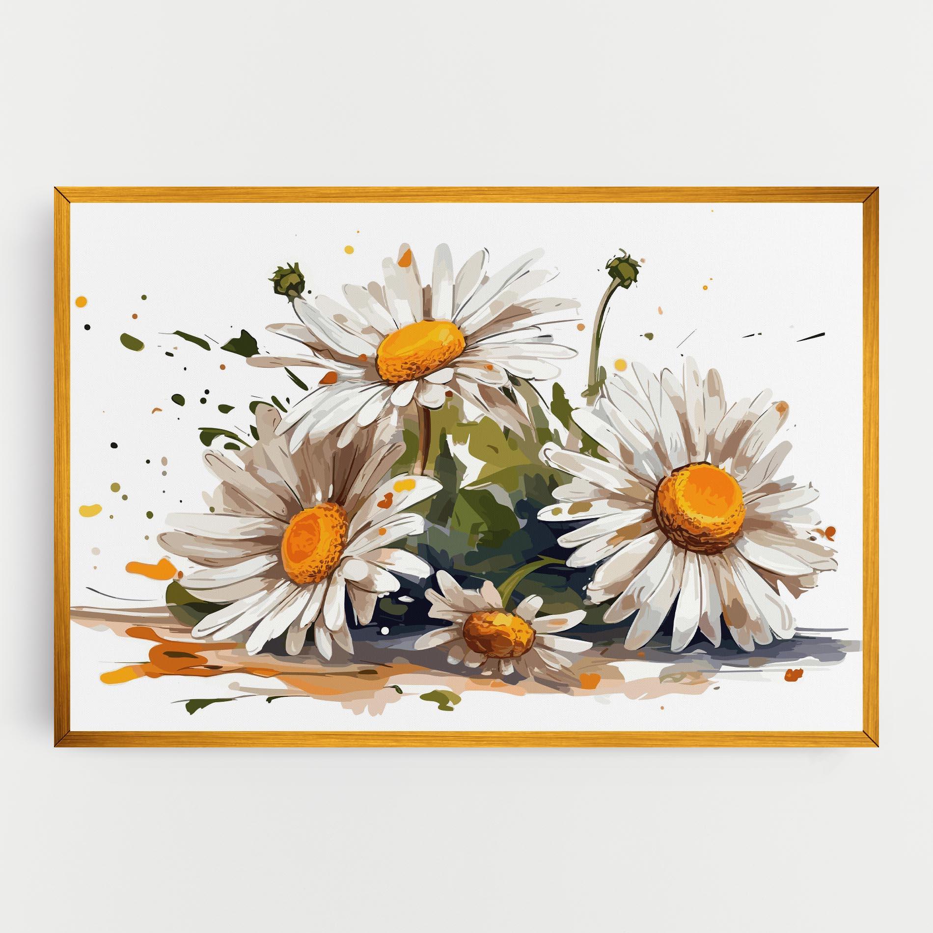 Vászonkép White Beautiful Daisy mockup 0