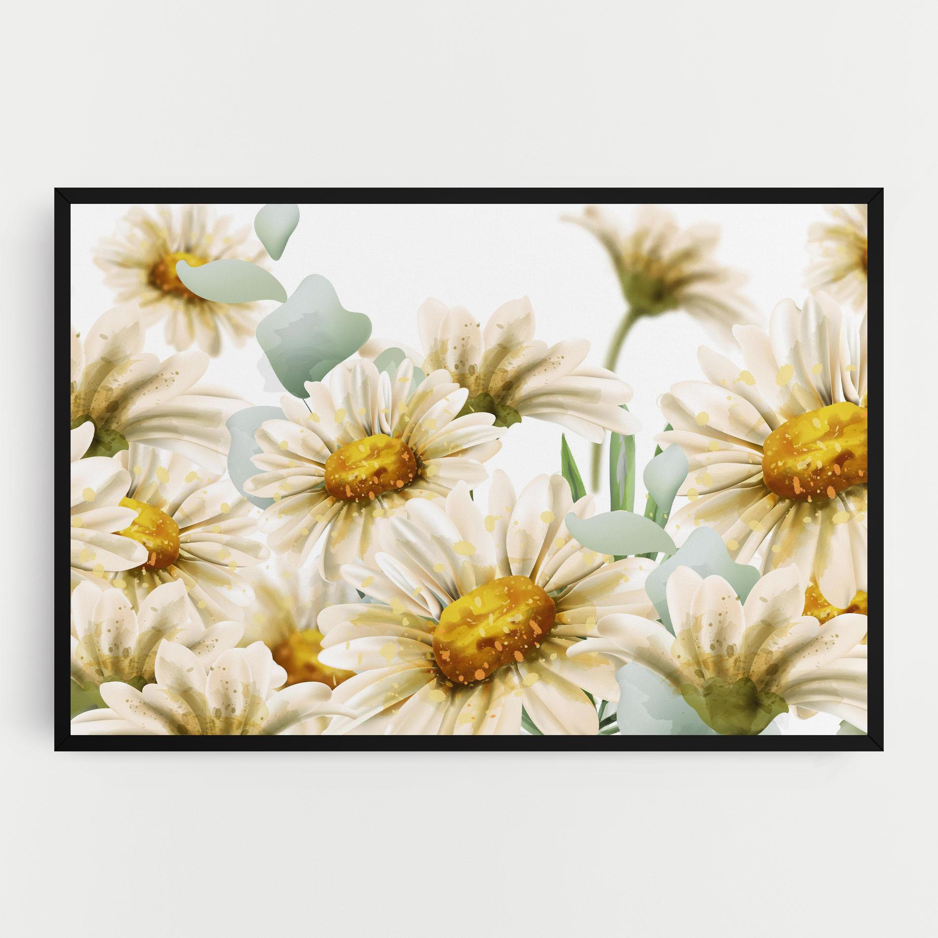 Vászonkép Beautiful Daisy Art mockup 0