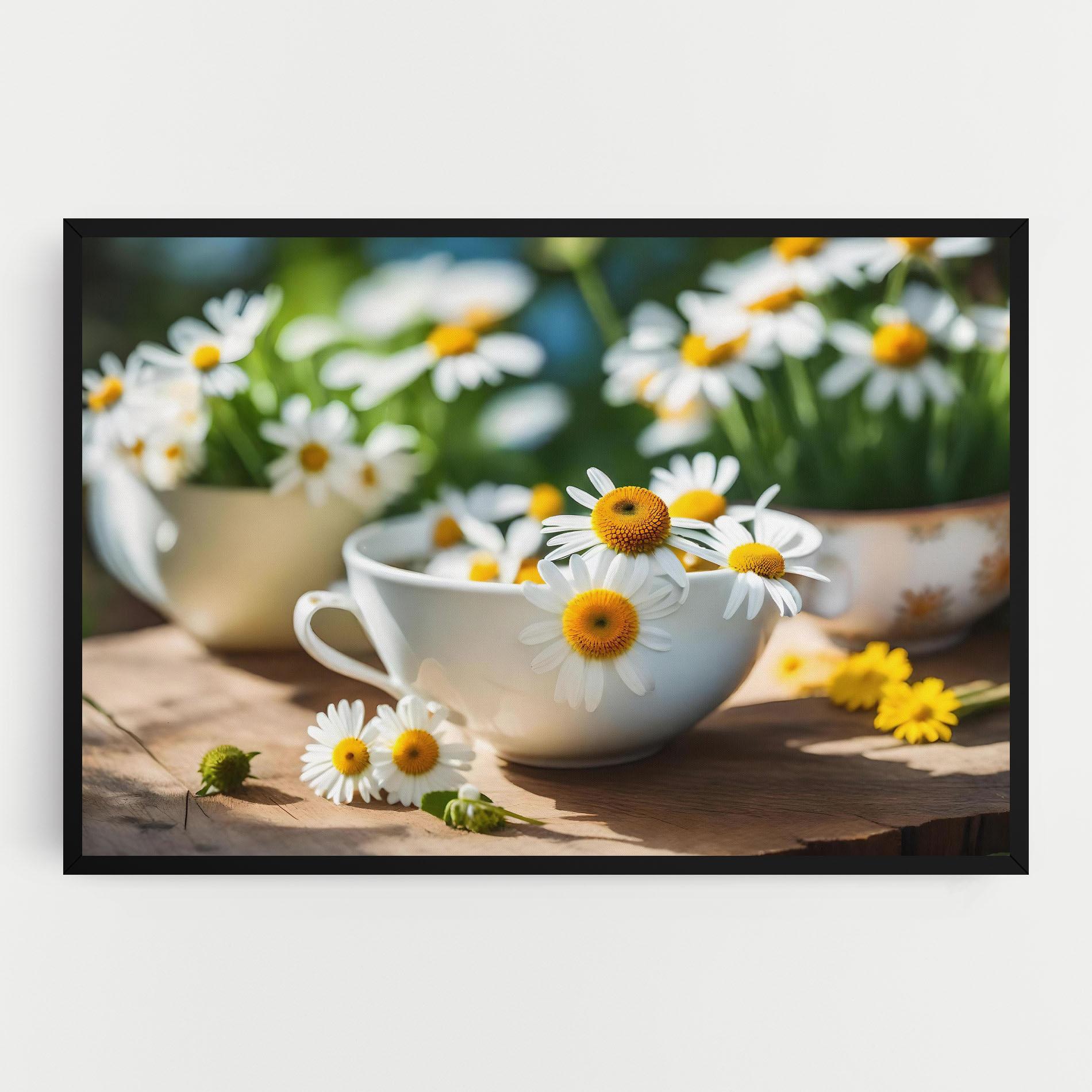 Vászonkép Daisies In A Cup mockup 0