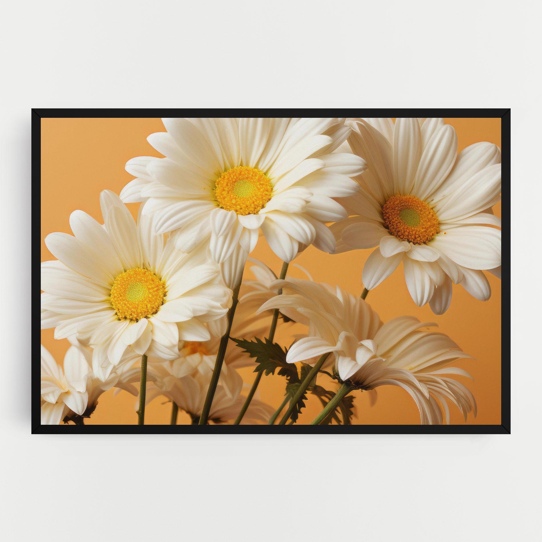 Vászonkép Daisy On Orange mockup 0