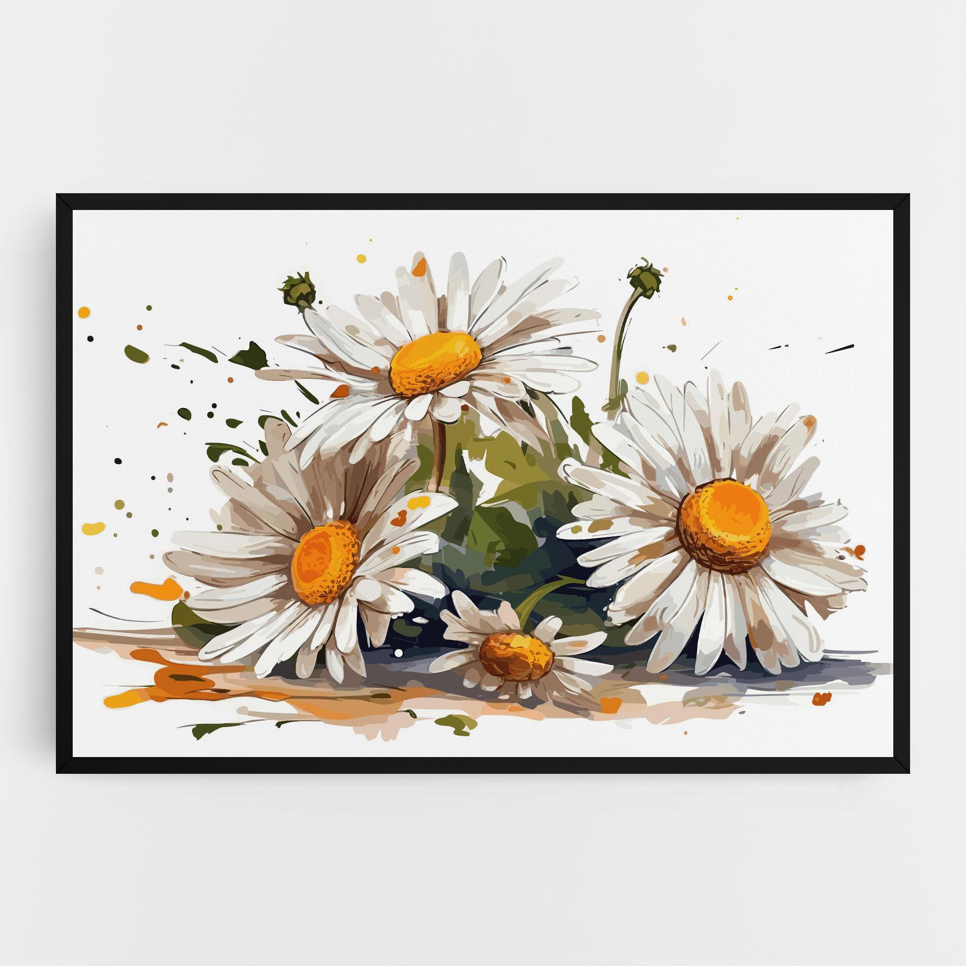 Vászonkép White Beautiful Daisy mockup 0