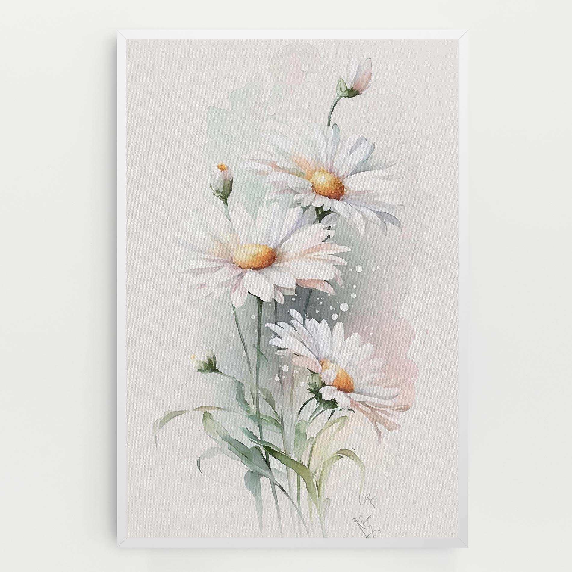 Vászonkép Dreamy White Daisy mockup 0