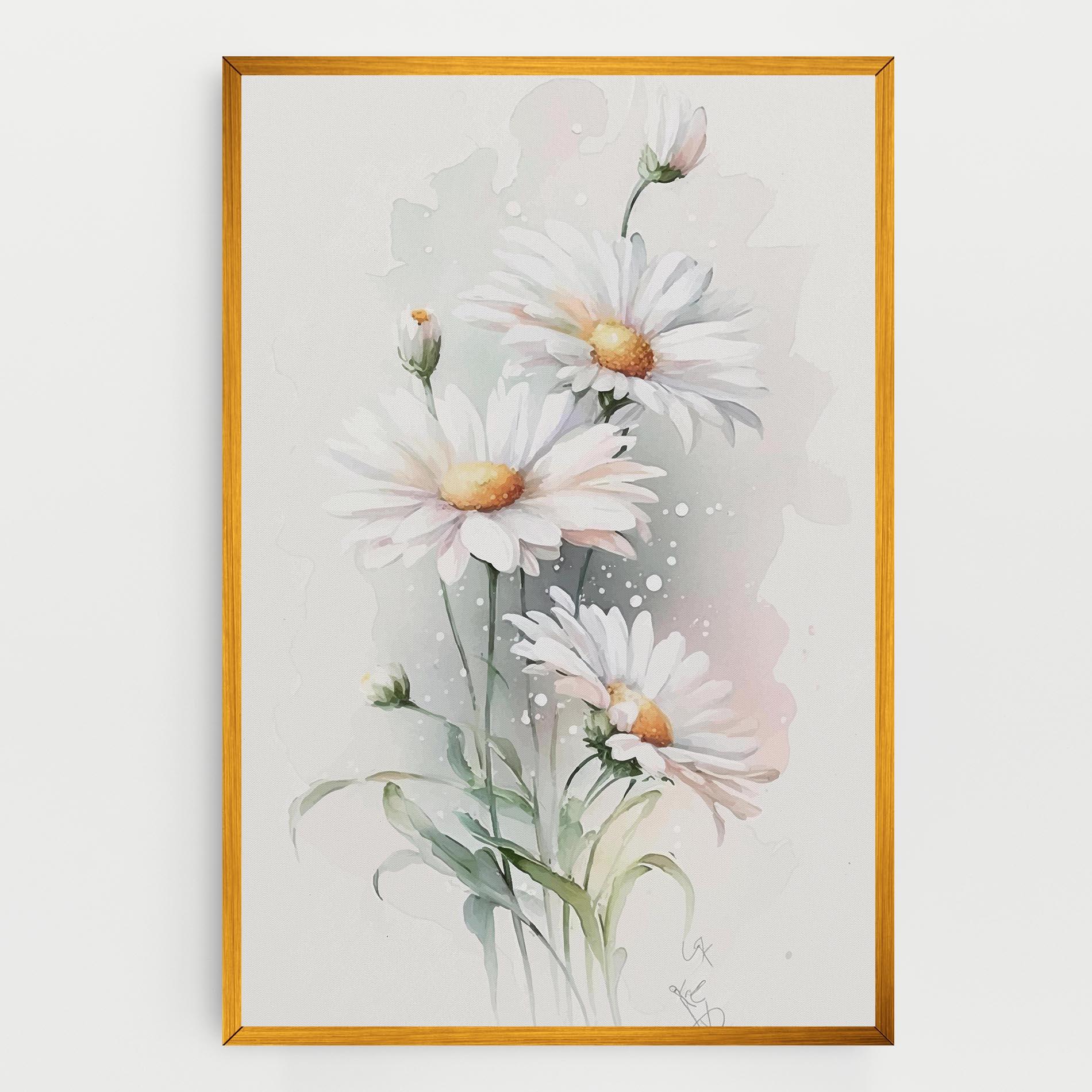 Vászonkép Dreamy White Daisy mockup 0