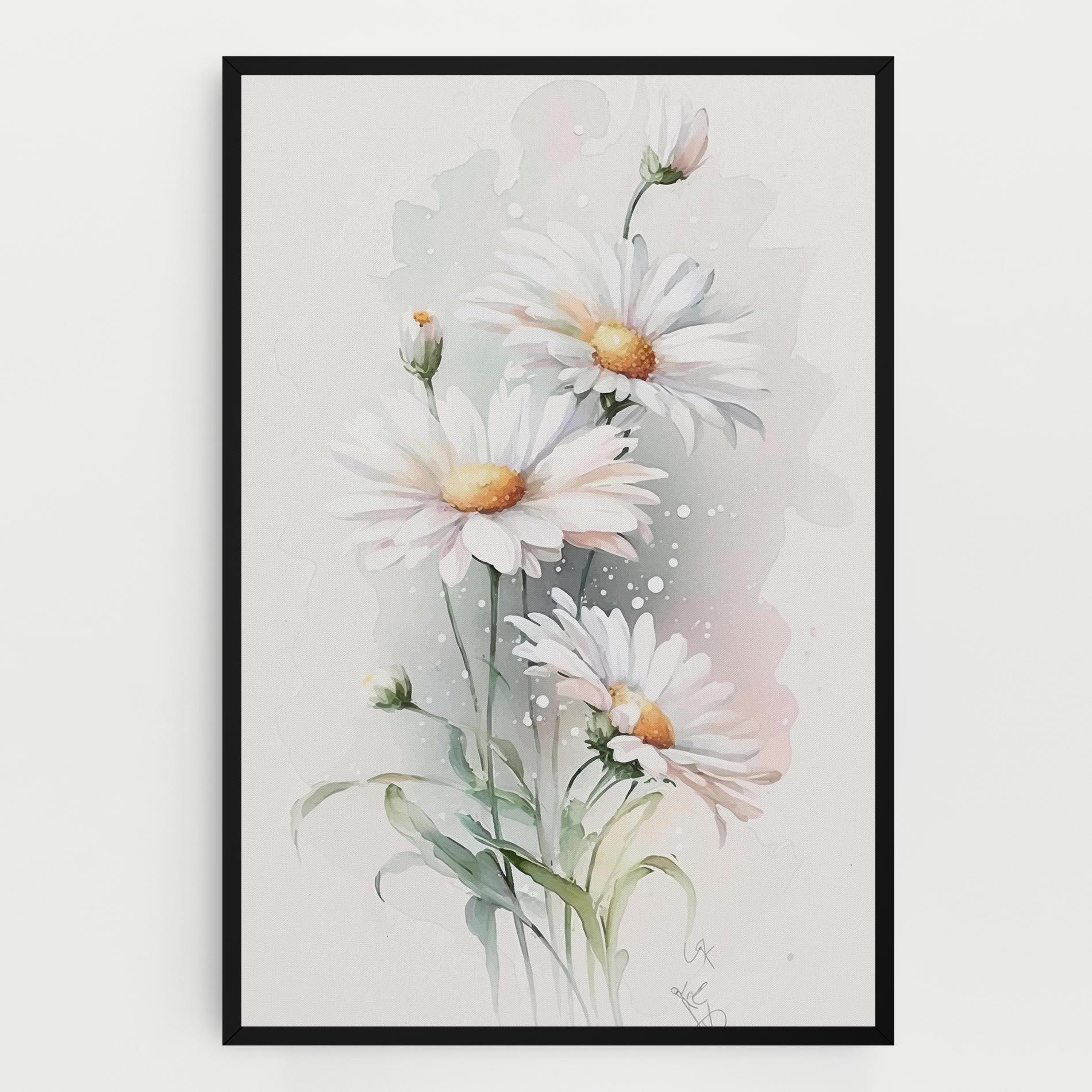 Vászonkép Dreamy White Daisy mockup 0