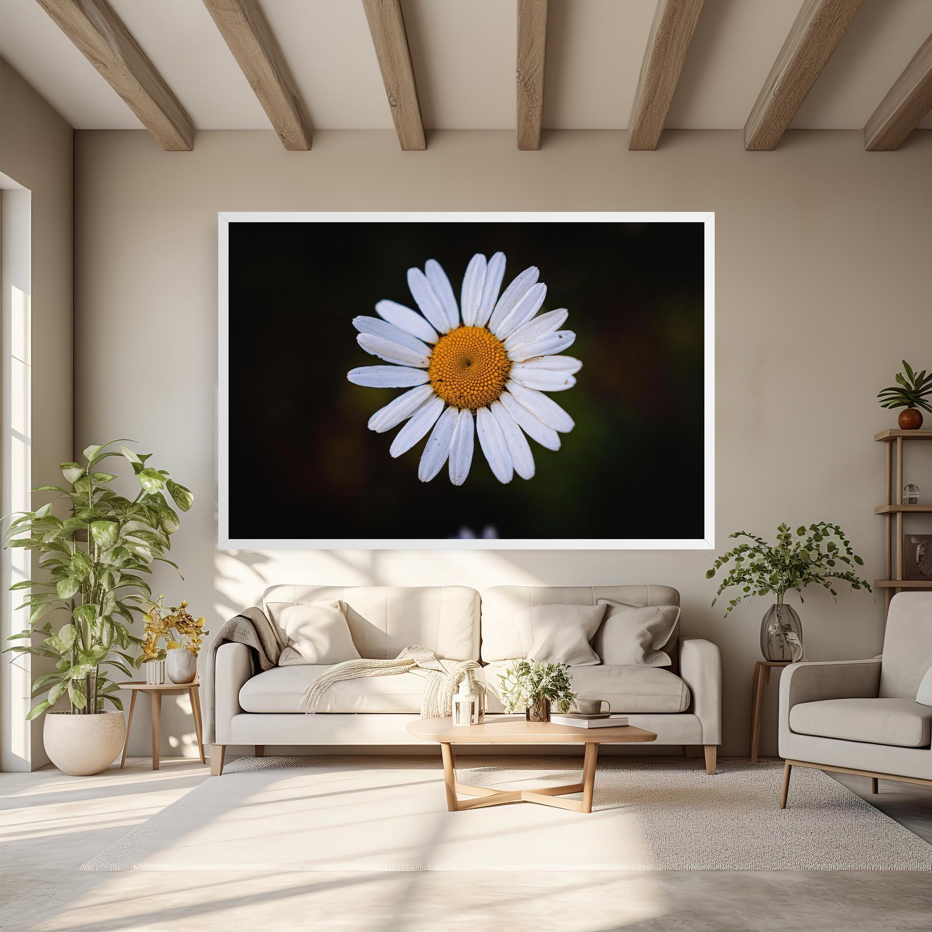 Vászonkép Big Yellow Center Daisy mockup 6