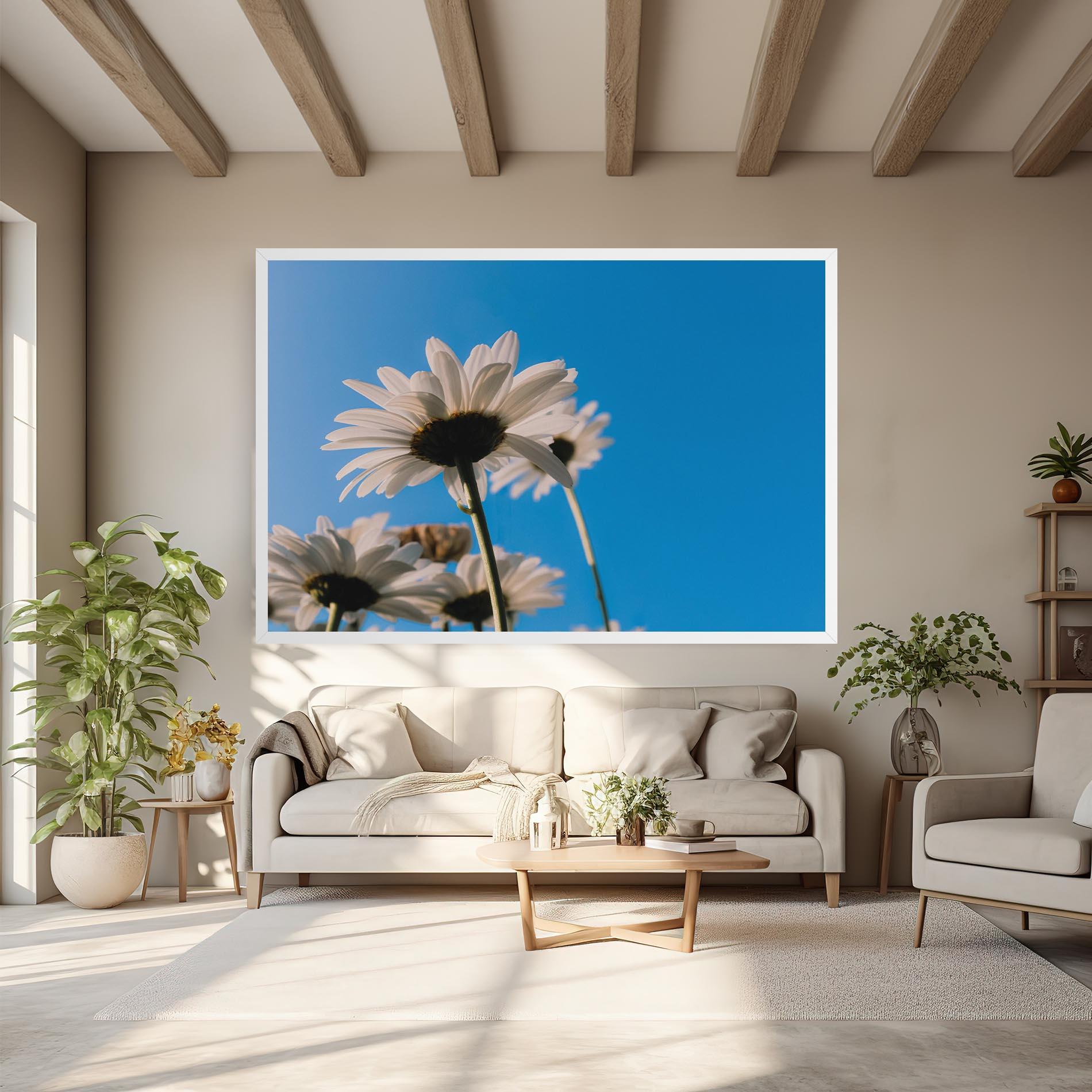 Vászonkép Blue Sky Daisy mockup 6