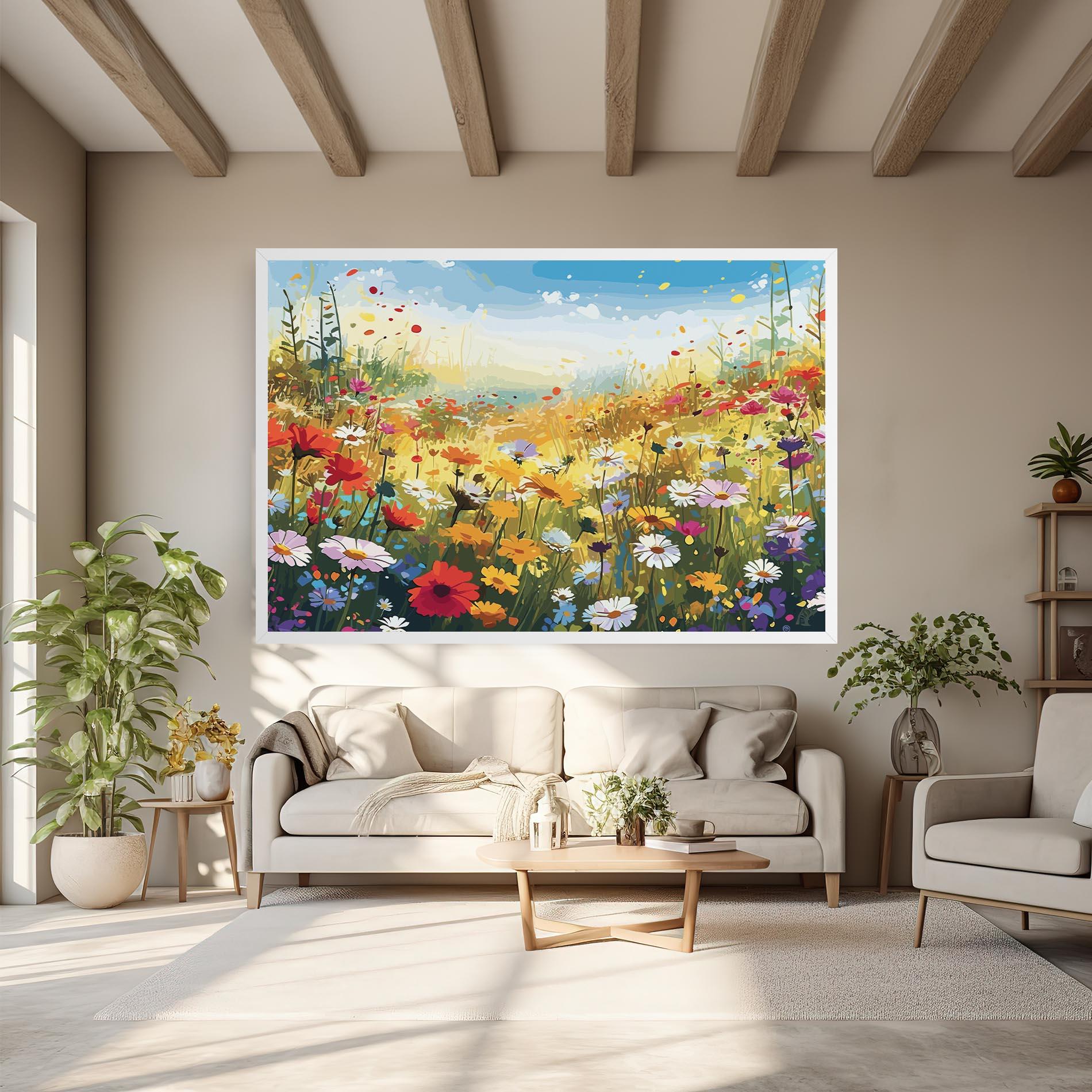 Vászonkép Colorful Daisy Mix mockup 6