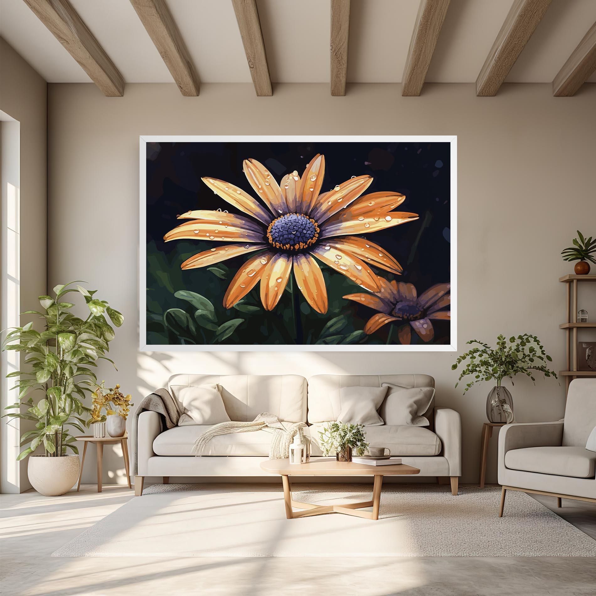 Vászonkép Orange Pretty Daisy mockup 6