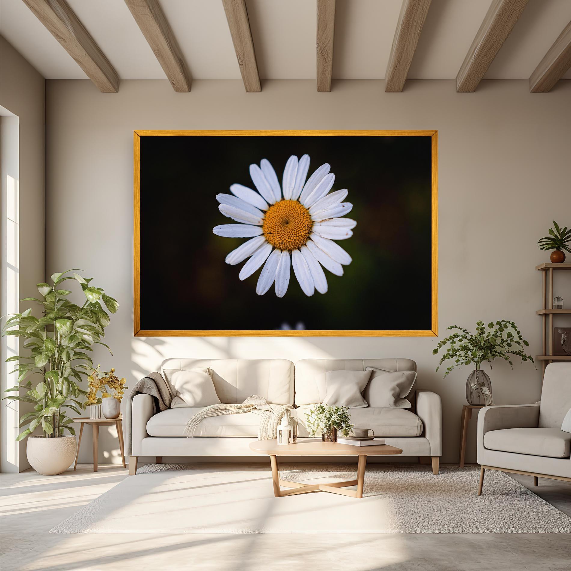 Vászonkép Big Yellow Center Daisy mockup 6