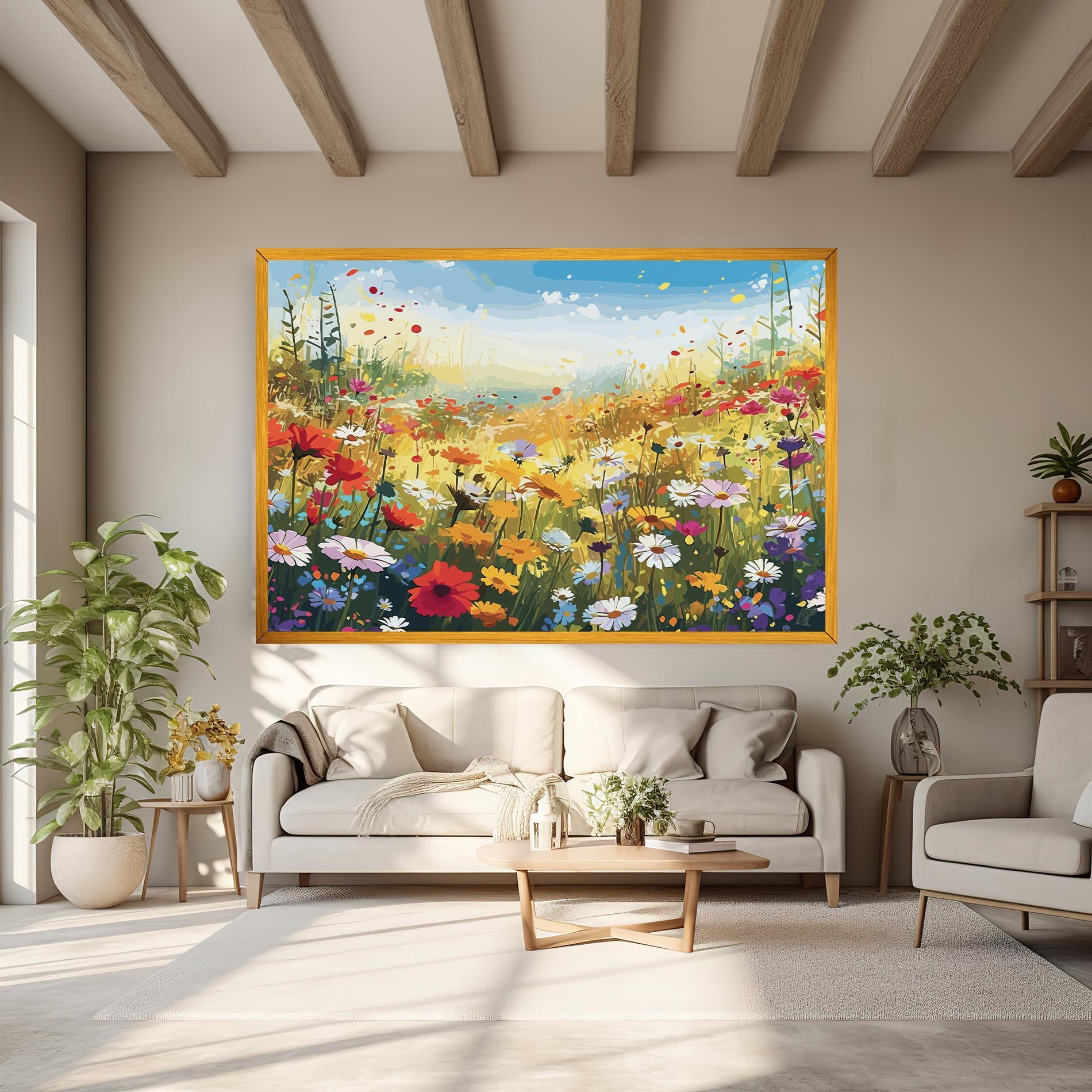 Vászonkép Colorful Daisy Mix mockup 6