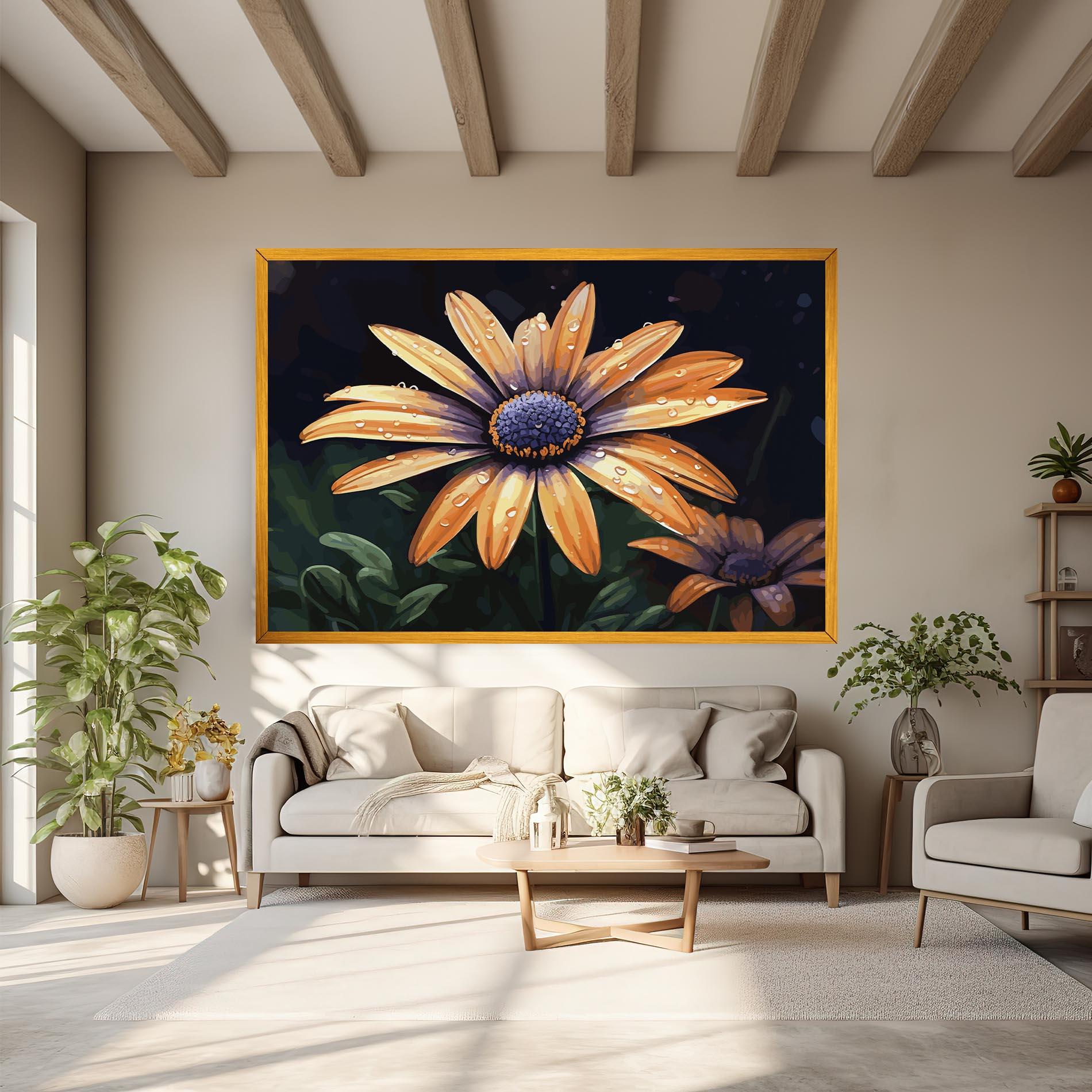 Vászonkép Orange Pretty Daisy mockup 6