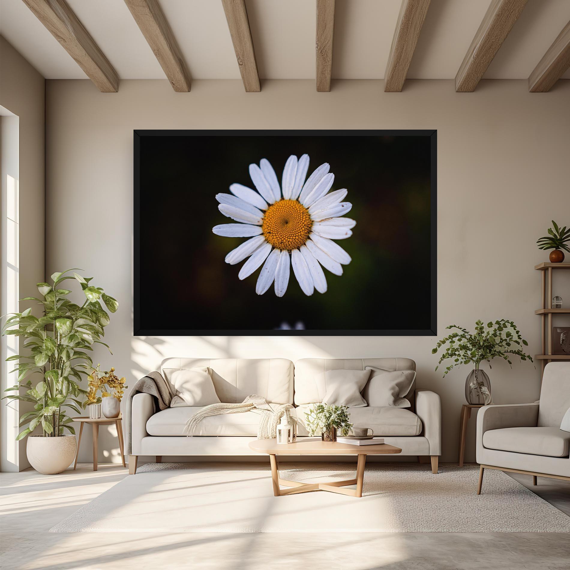 Vászonkép Big Yellow Center Daisy mockup 6