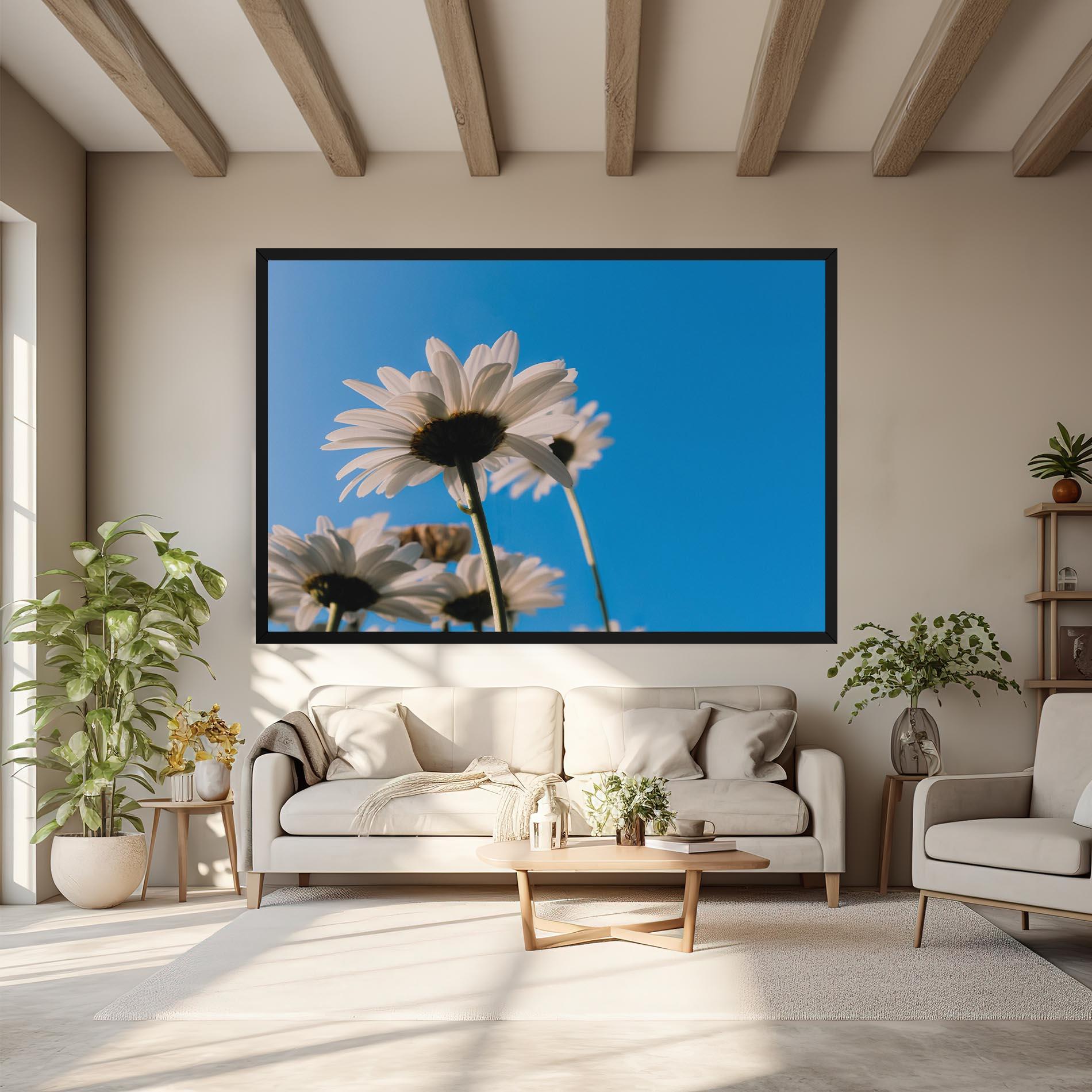 Vászonkép Blue Sky Daisy mockup 6