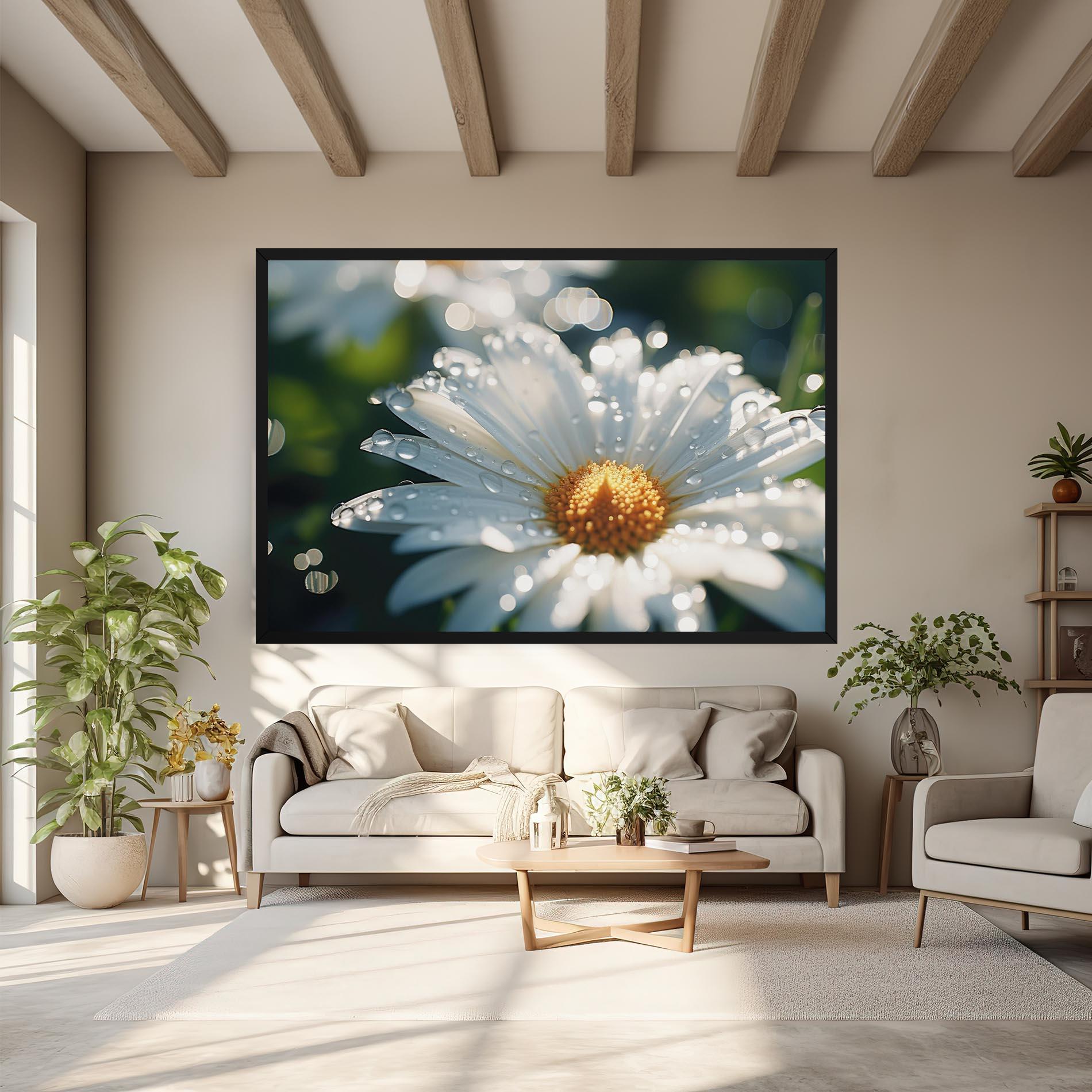 Vászonkép Daisy After Rain Close Up mockup 6