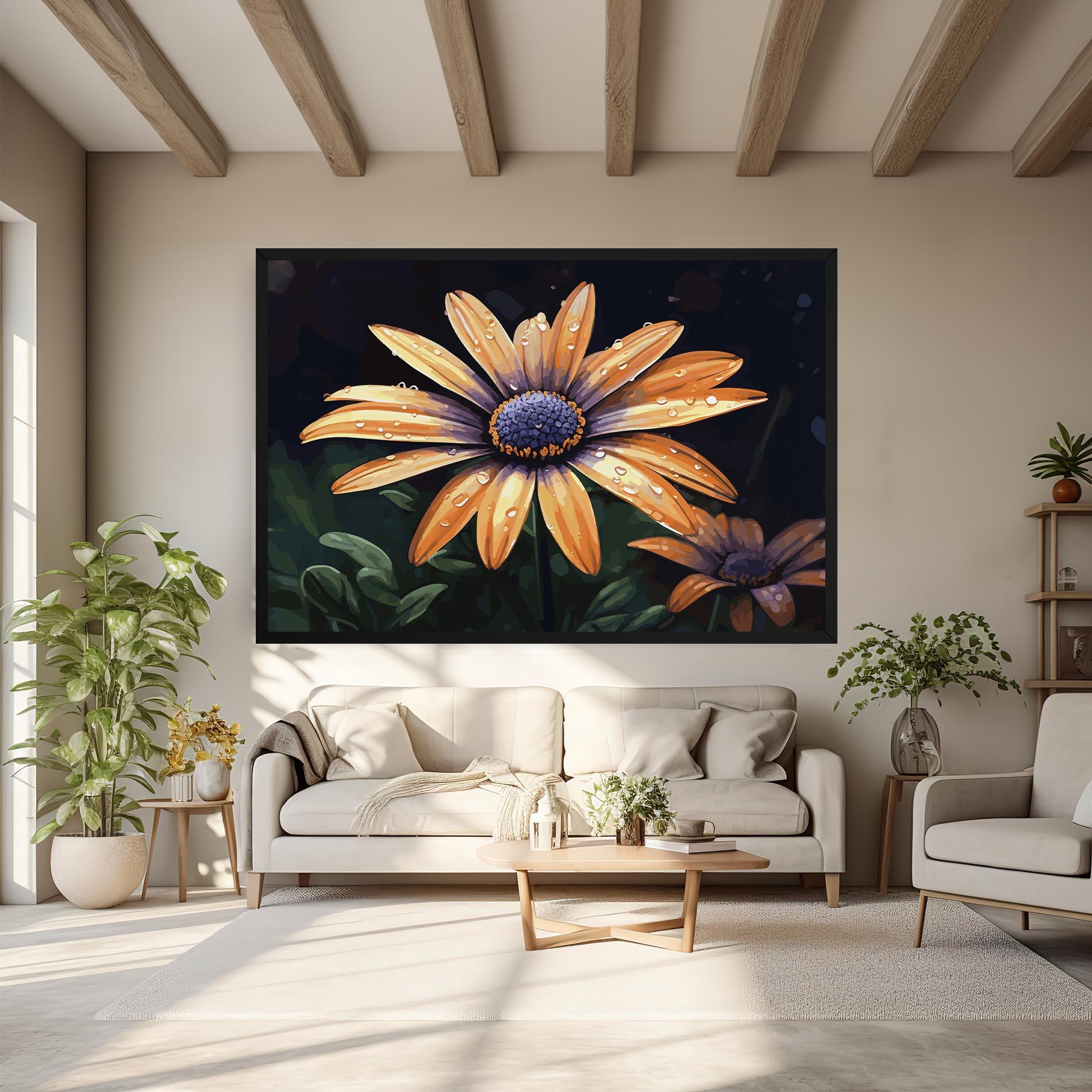 Vászonkép Orange Pretty Daisy mockup 6