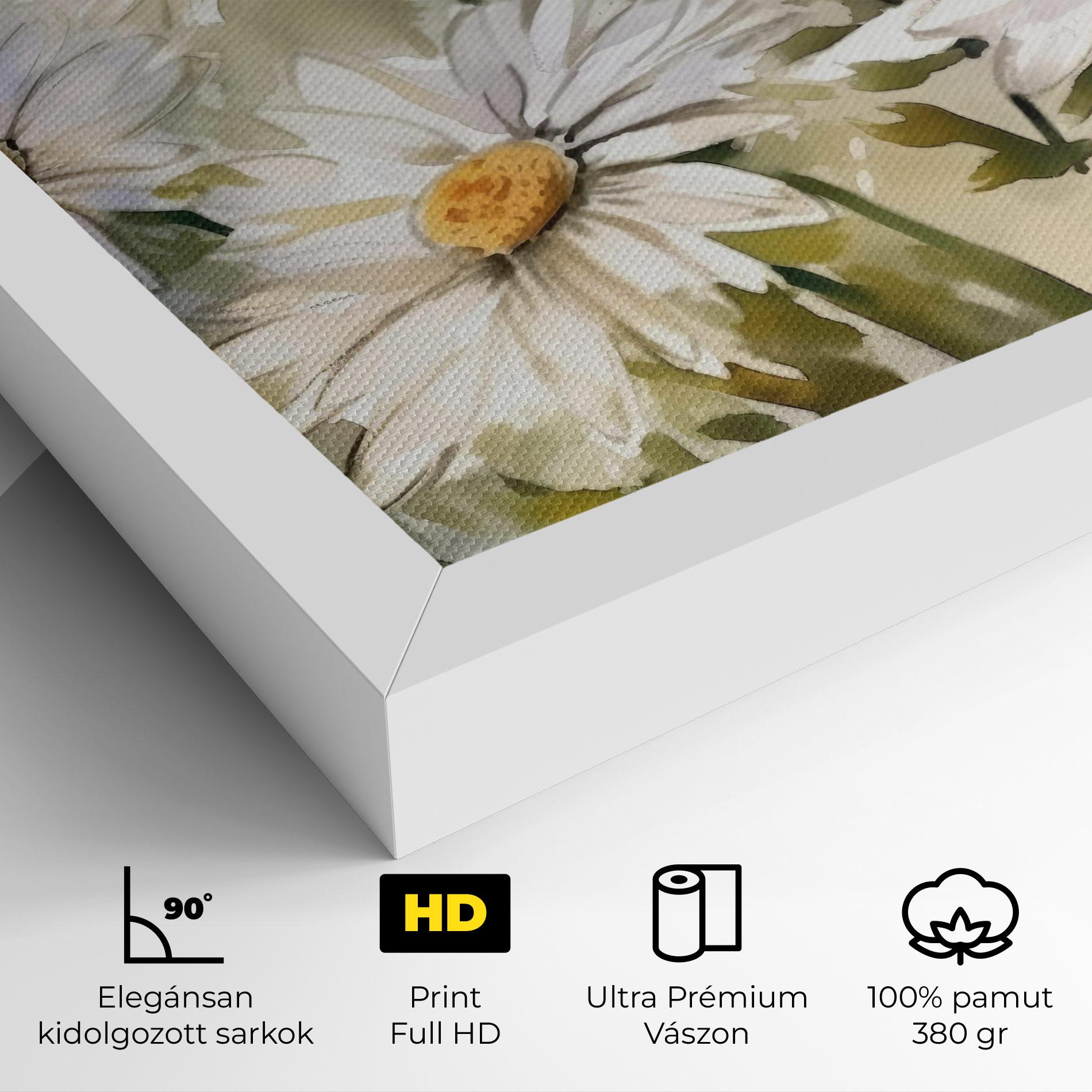Vászonkép Daisy Painting mockup 4