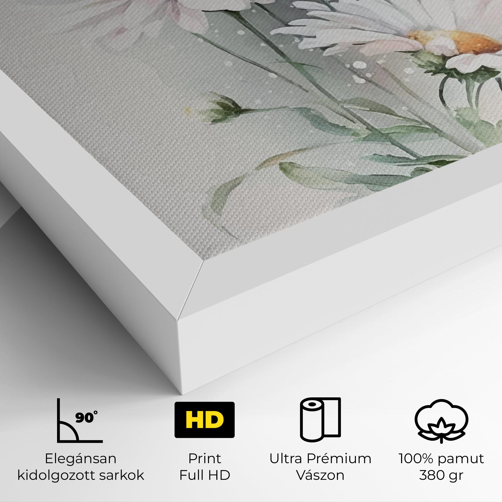 Vászonkép Dreamy White Daisy mockup 4