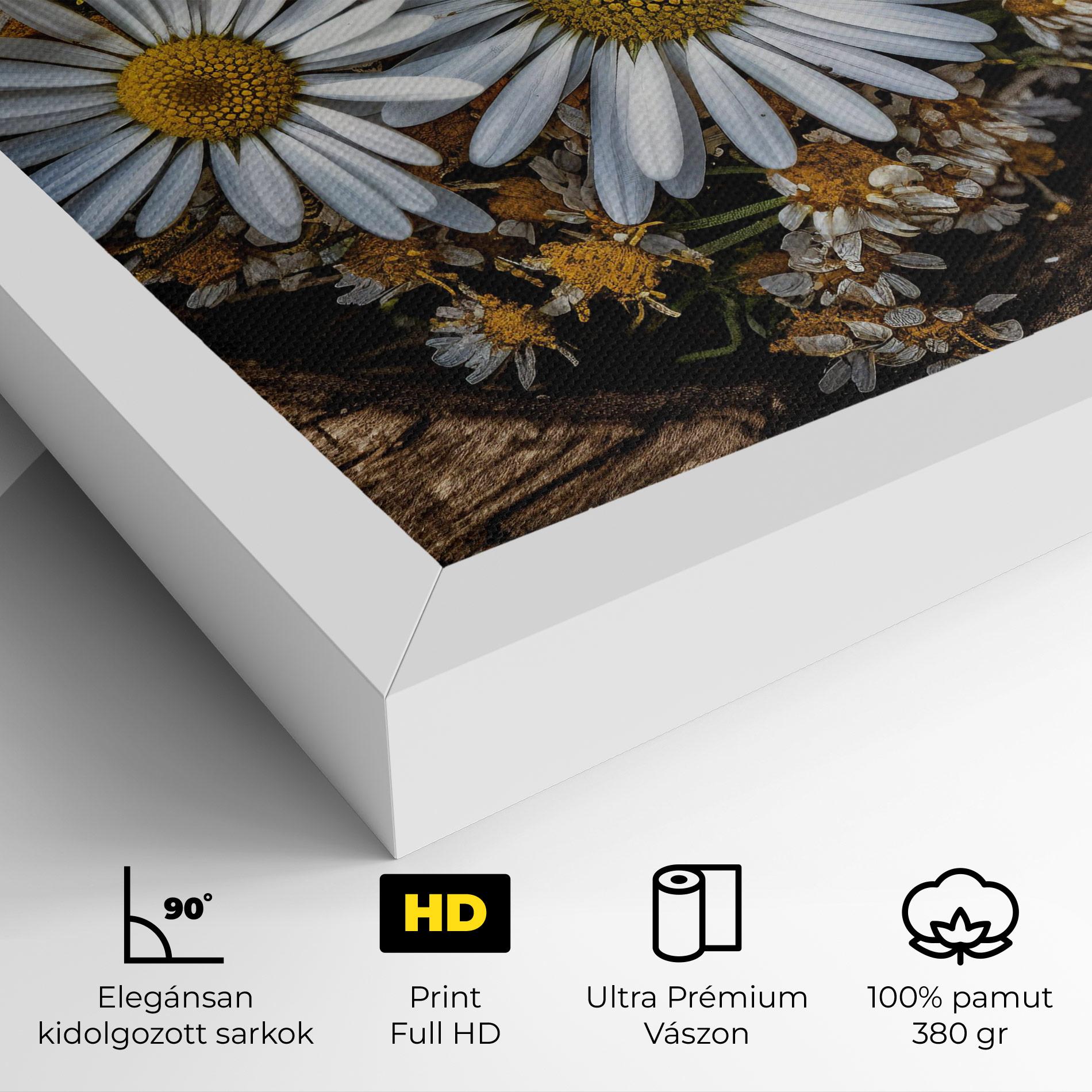 Vászonkép Heart Shaped Daisy mockup 4