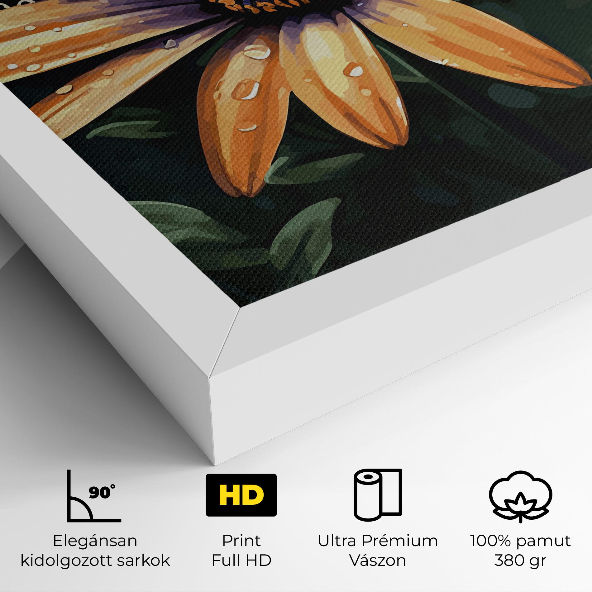 Vászonkép Orange Pretty Daisy mockup 4