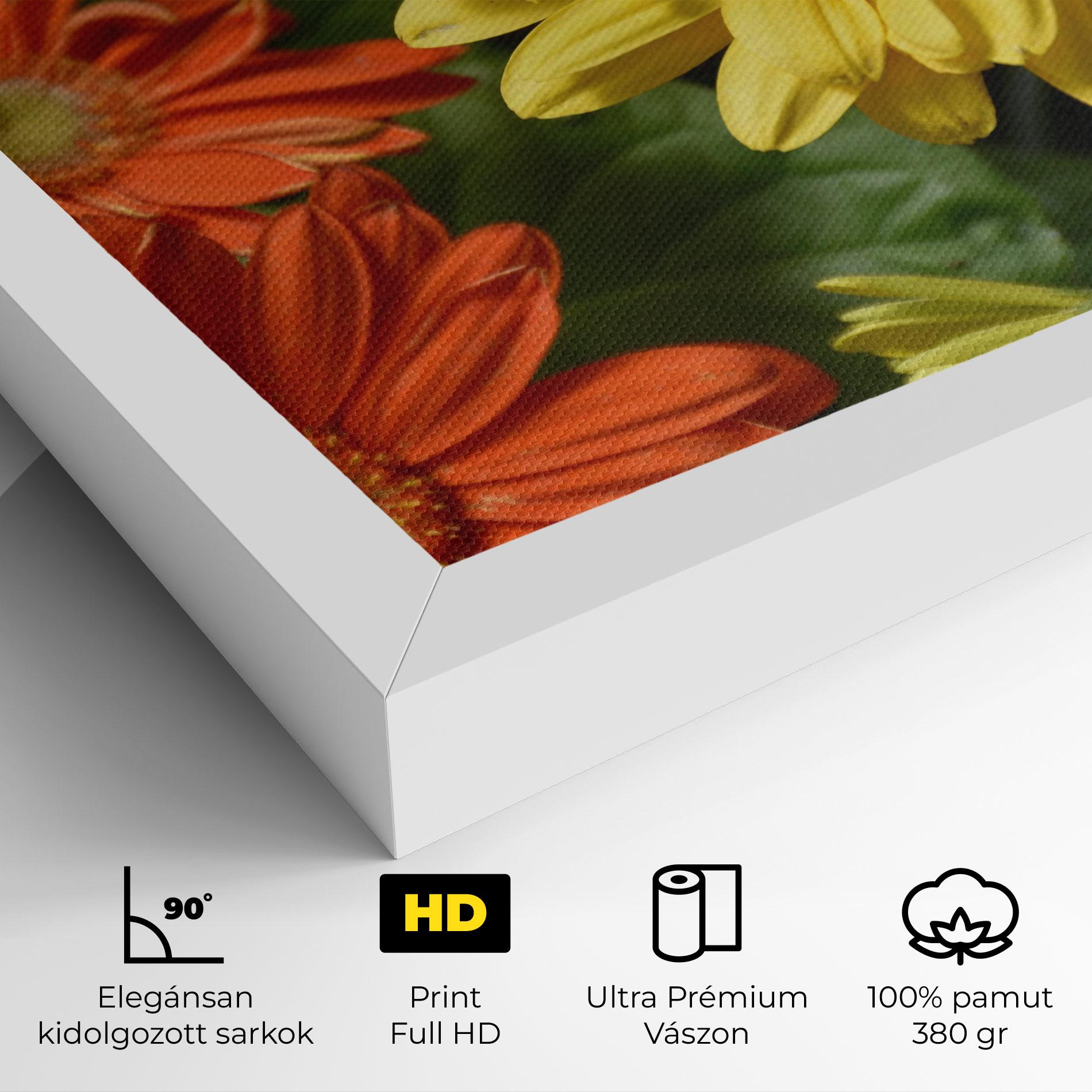 Vászonkép Orange Yellow Daisy mockup 4
