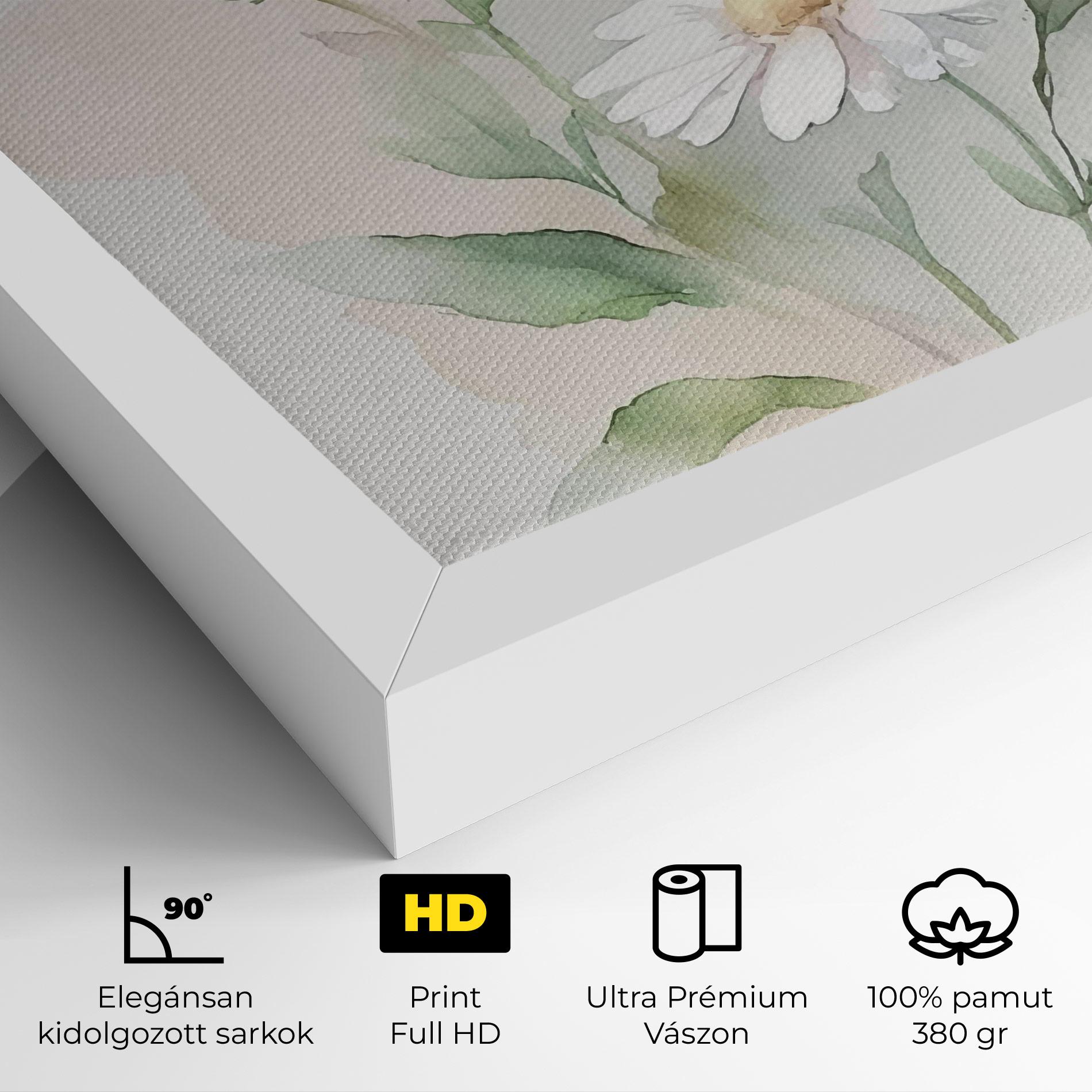 Vászonkép Painted Pretty Daisy mockup 4