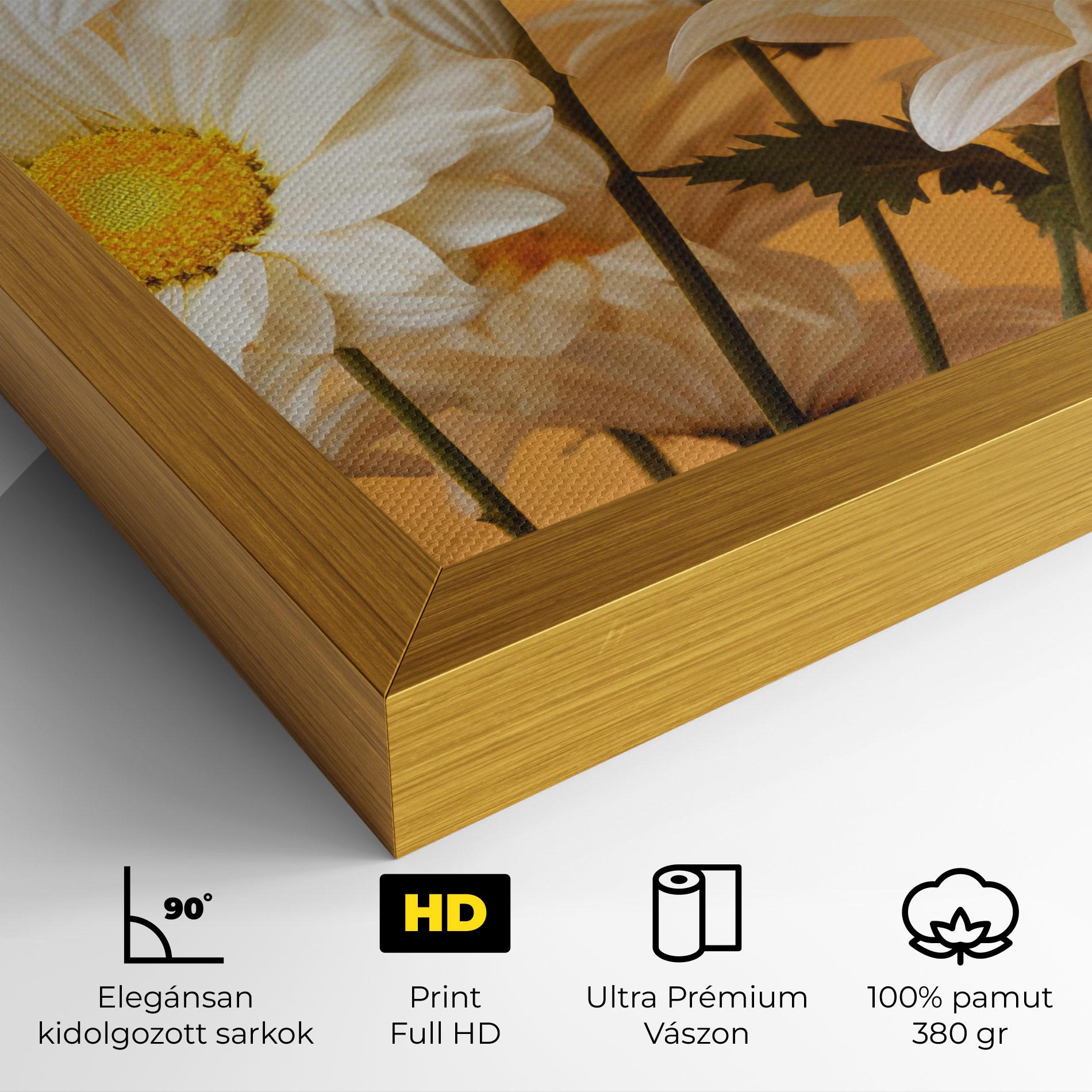 Vászonkép Daisy On Orange mockup 4
