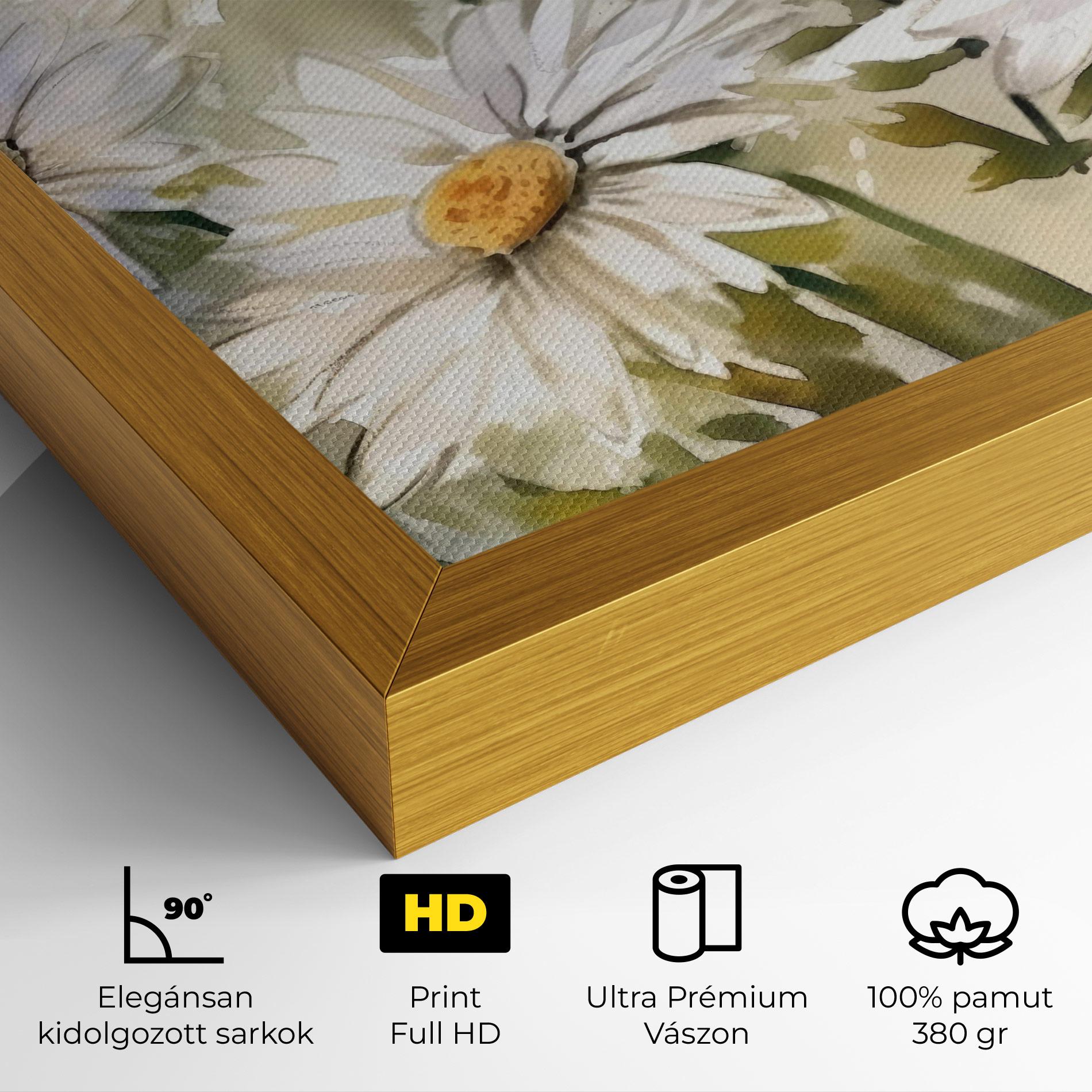 Vászonkép Daisy Painting mockup 4