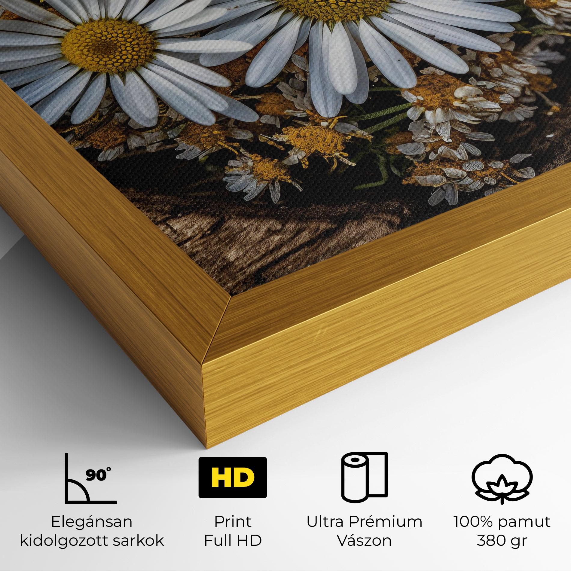 Vászonkép Heart Shaped Daisy mockup 4