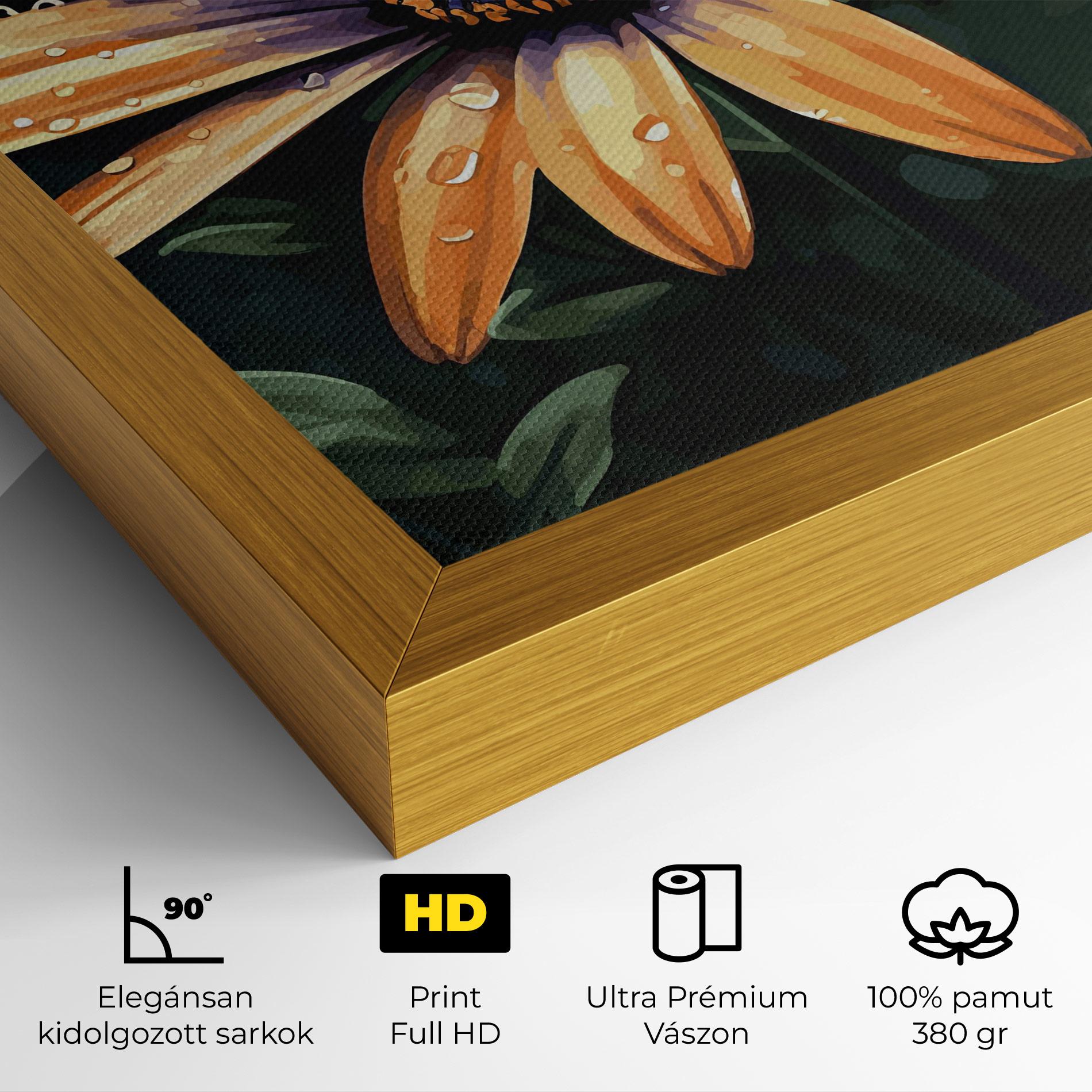 Vászonkép Orange Pretty Daisy mockup 4