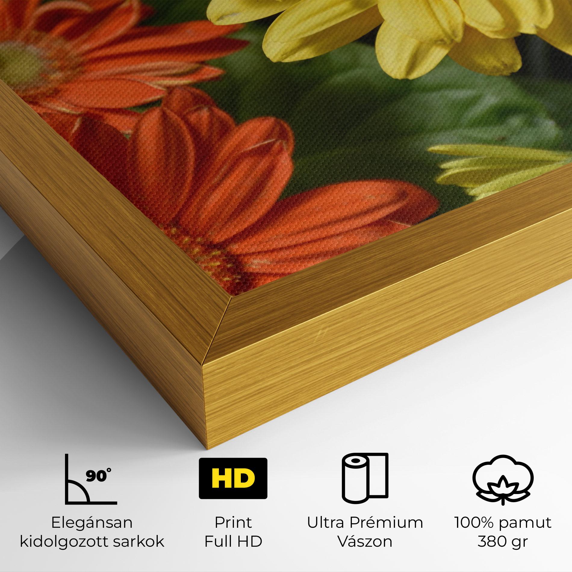Vászonkép Orange Yellow Daisy mockup 4