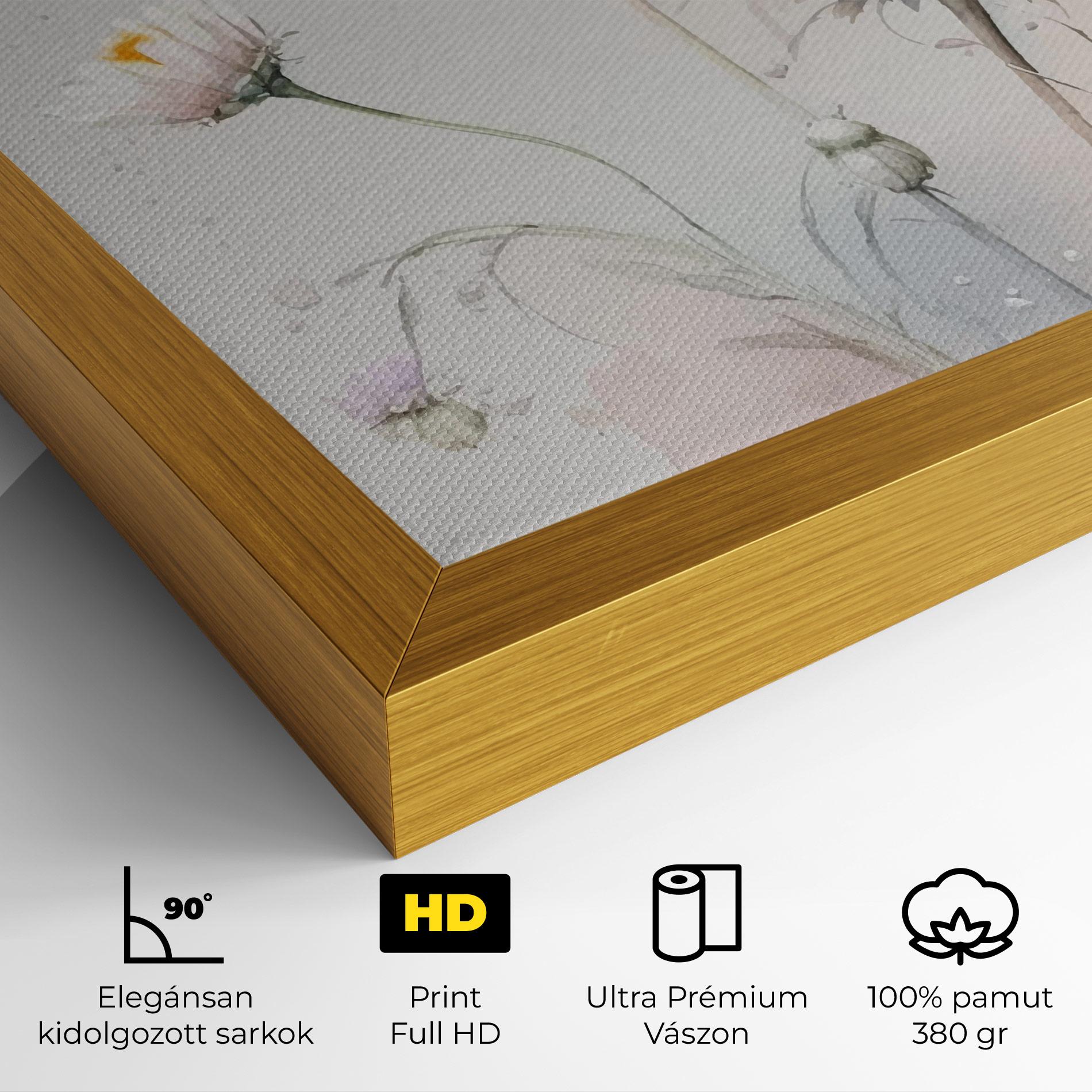 Vászonkép White Painted Daisy mockup 4