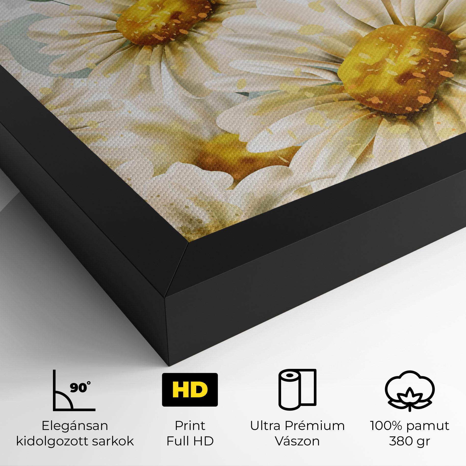 Vászonkép Beautiful Daisy Art mockup 4