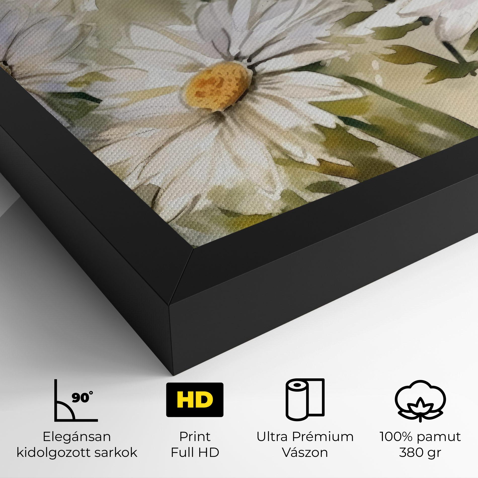 Vászonkép Daisy Painting mockup 4